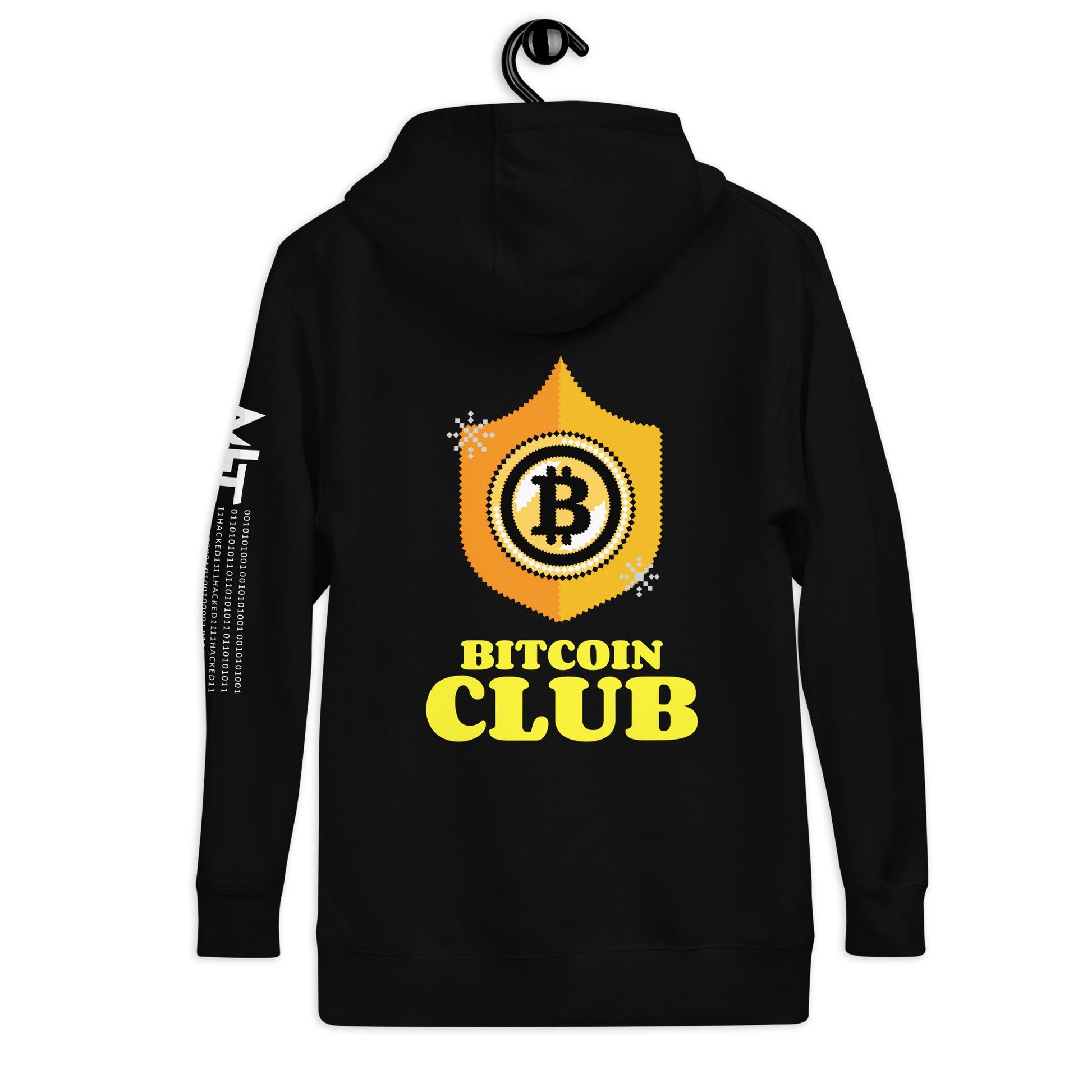 Bitcoin Club V2 Unisex Hoodie ( Back Print ) by DarkByteGear