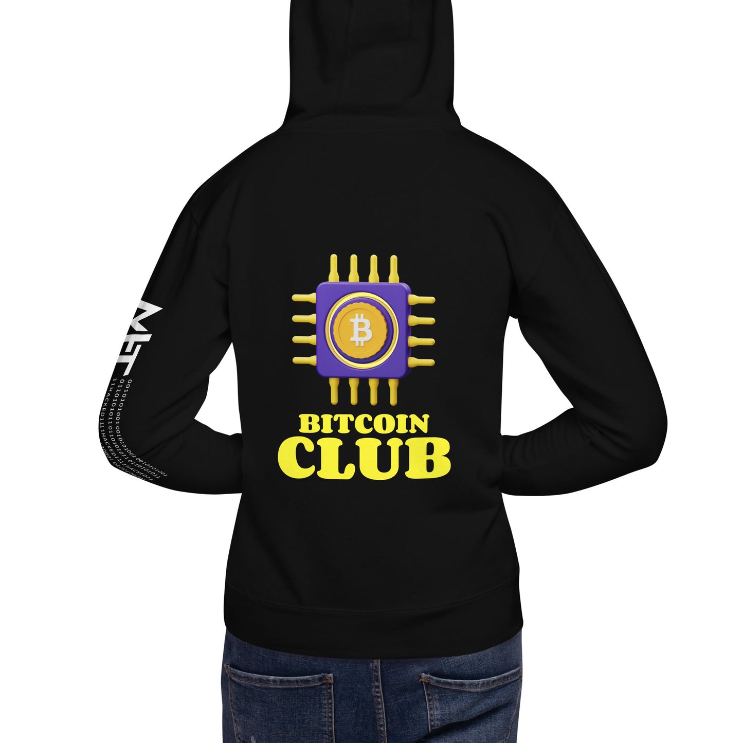 BITCOIN CLUB V3 - Hoodie ( Back print ) by DarkByteGear