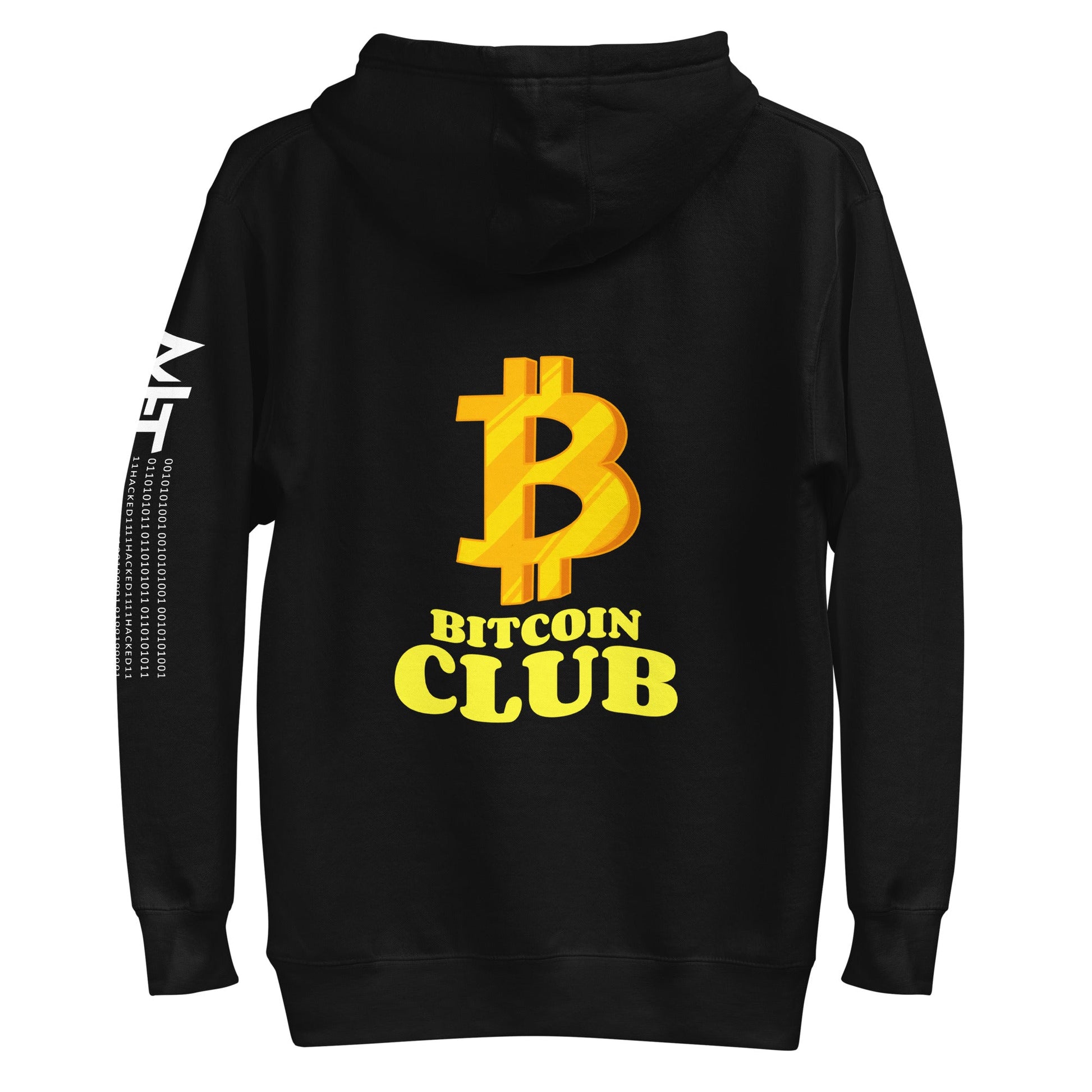 BITCOIN CLUB V5 - Unisex Hoodie ( Back Print ) by DarkByteGear