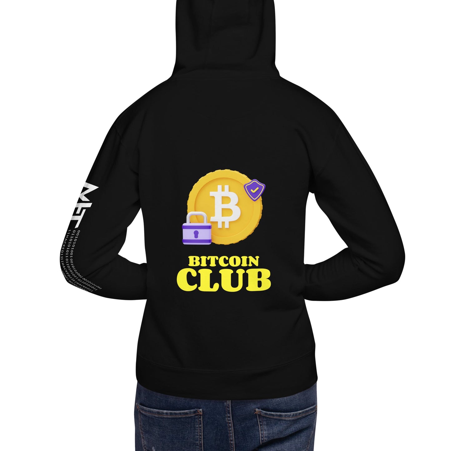 Bitcoin Club V7 - Unisex Hoodie (Back print) by DarkByteGear