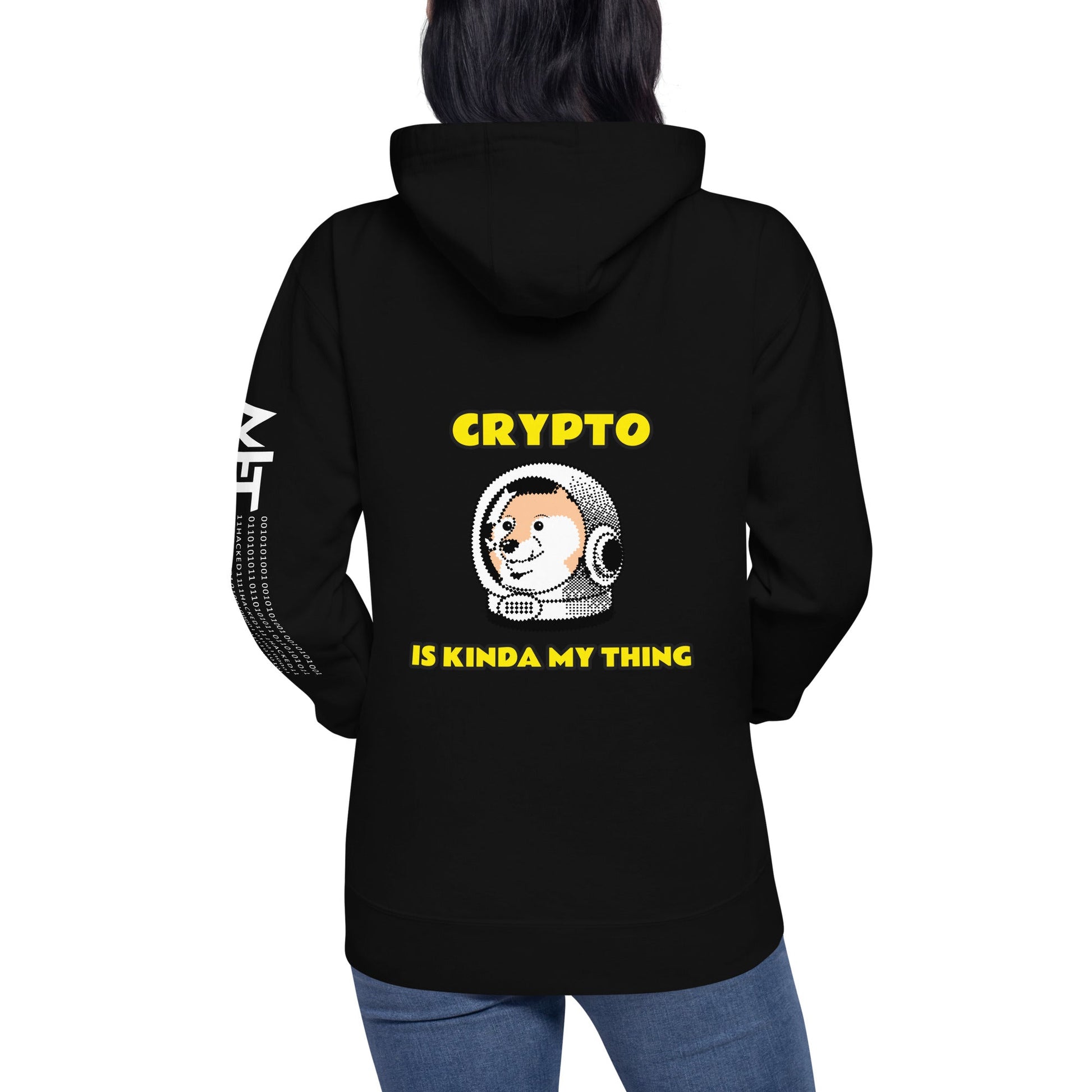 Crypto is Kinda My Thing V1 - Unisex Hoodie (Back Print) by DarkByteGear