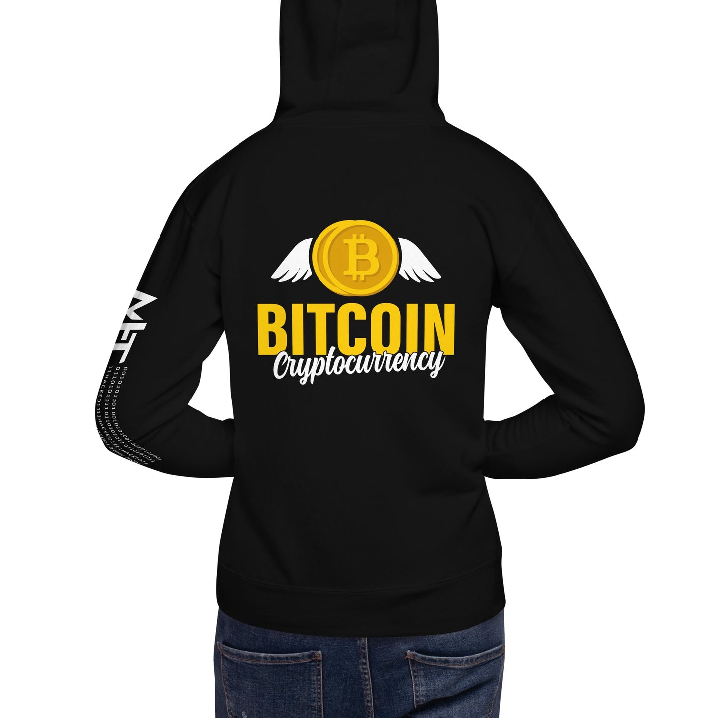 Bitcoin Cryptocurrency - Unisex Hoodie ( Back Print ) by DarkByteGear