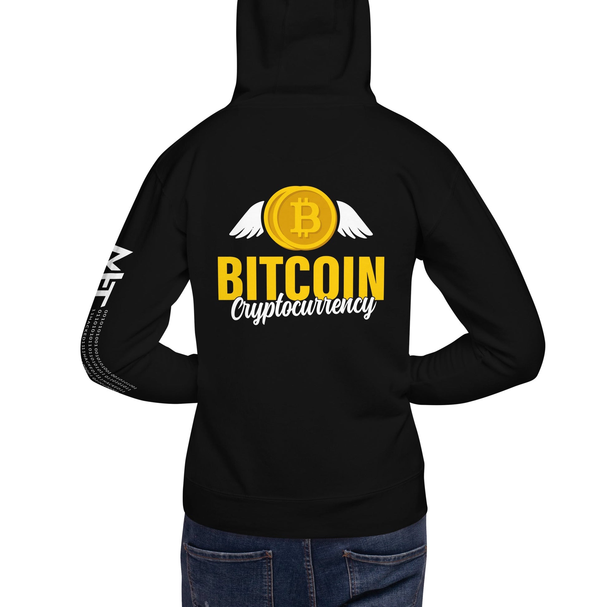 Bitcoin Cryptocurrency - Unisex Hoodie ( Back Print ) by DarkByteGear