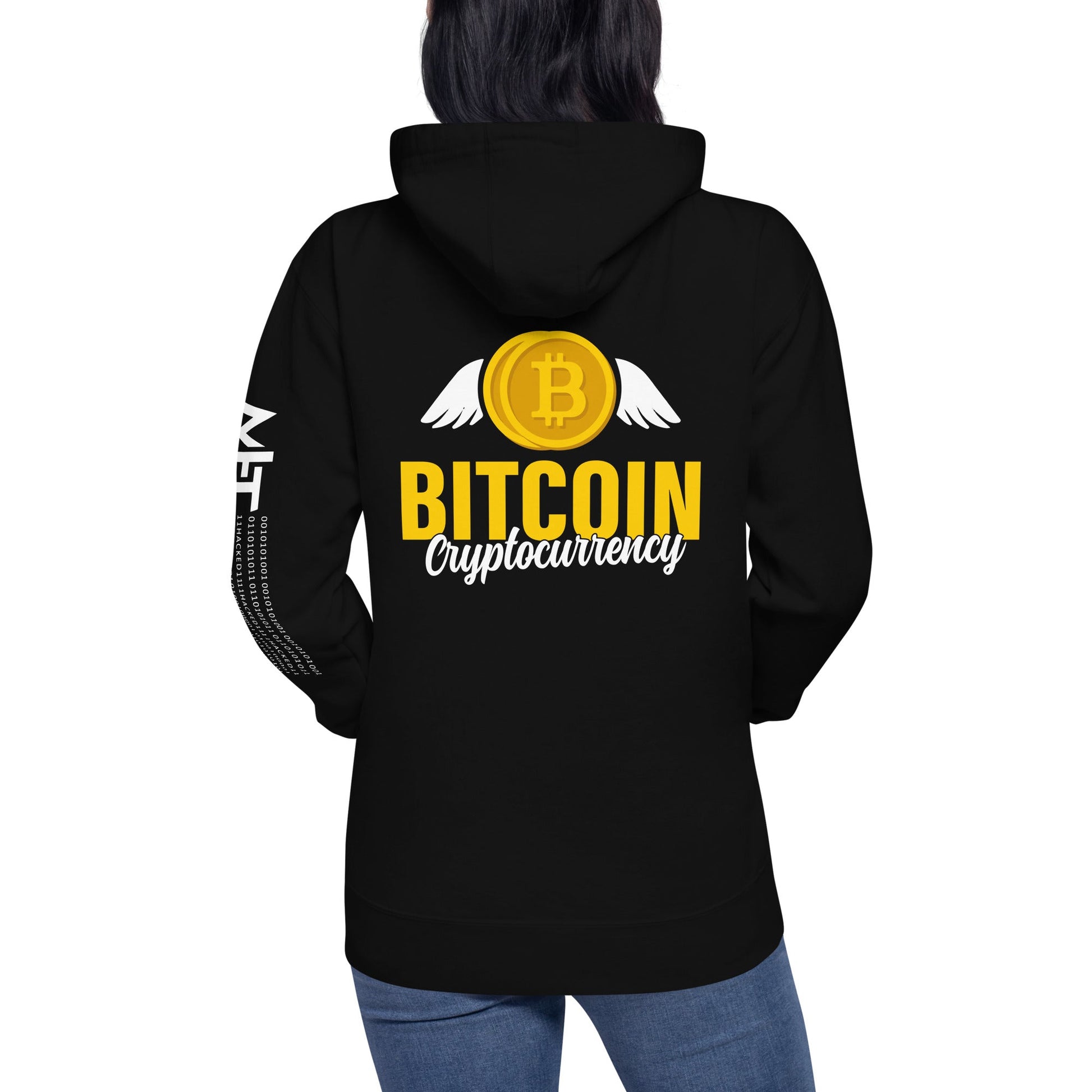 Bitcoin Cryptocurrency - Unisex Hoodie ( Back Print ) by DarkByteGear