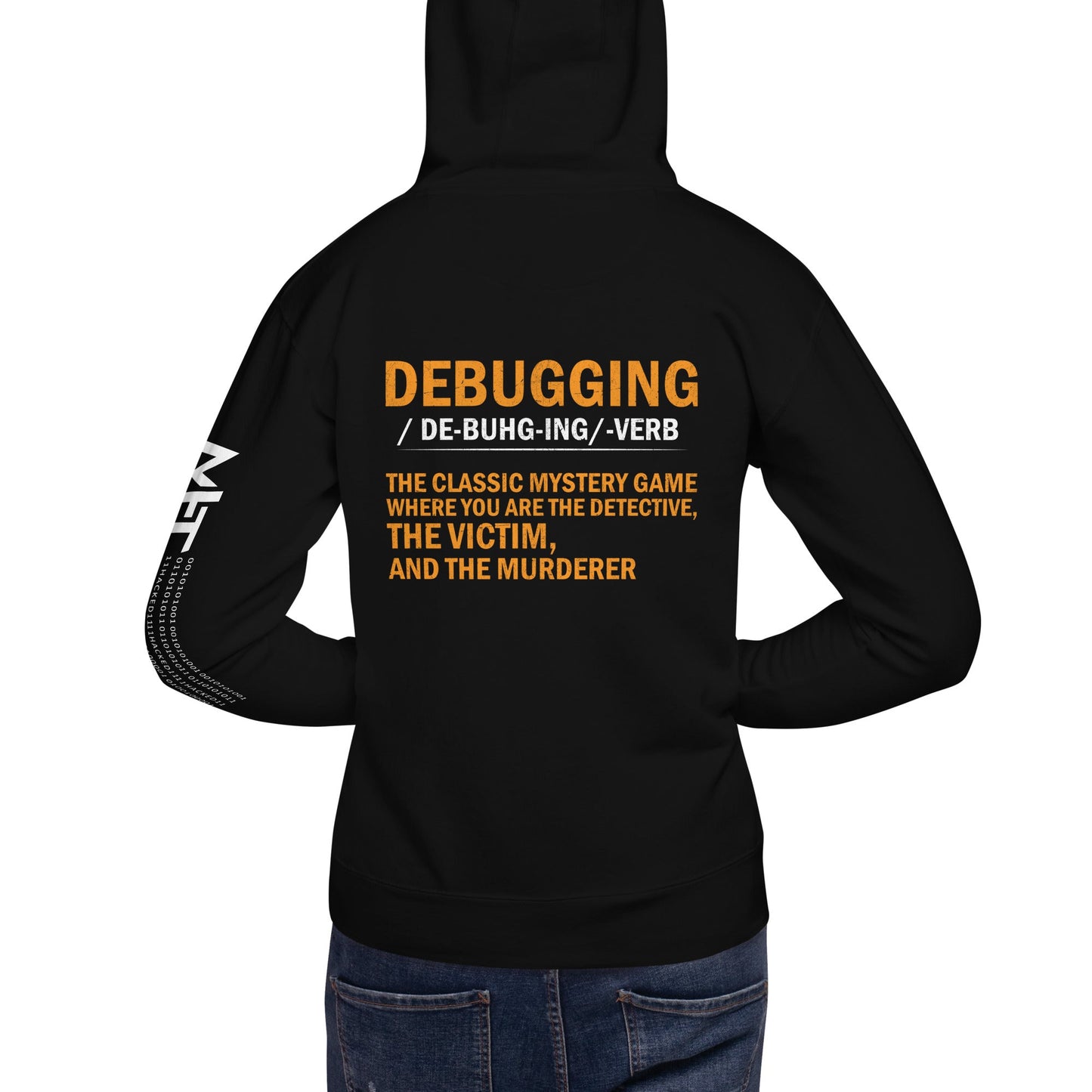 Debugging Unisex Hoodie ( Back Print ) by DarkByteGear