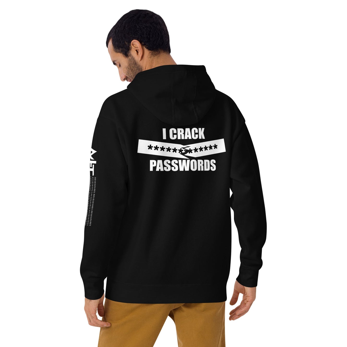 I crack passwords - Unisex Hoodie (back print) by DarkByteGear