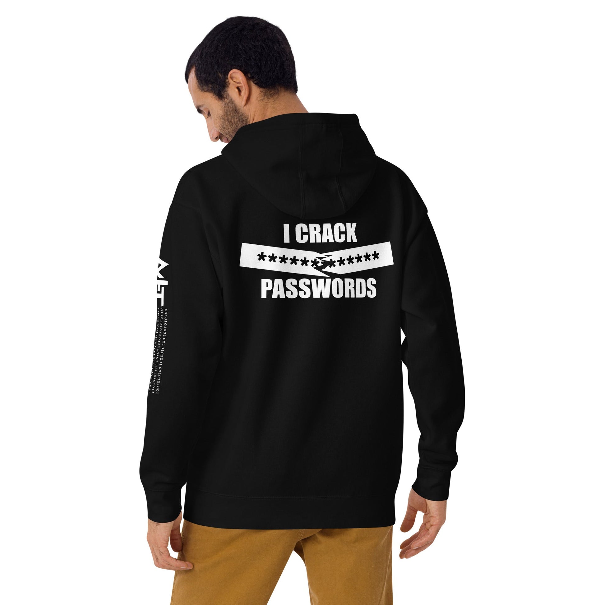 I crack passwords - Unisex Hoodie (back print) by DarkByteGear