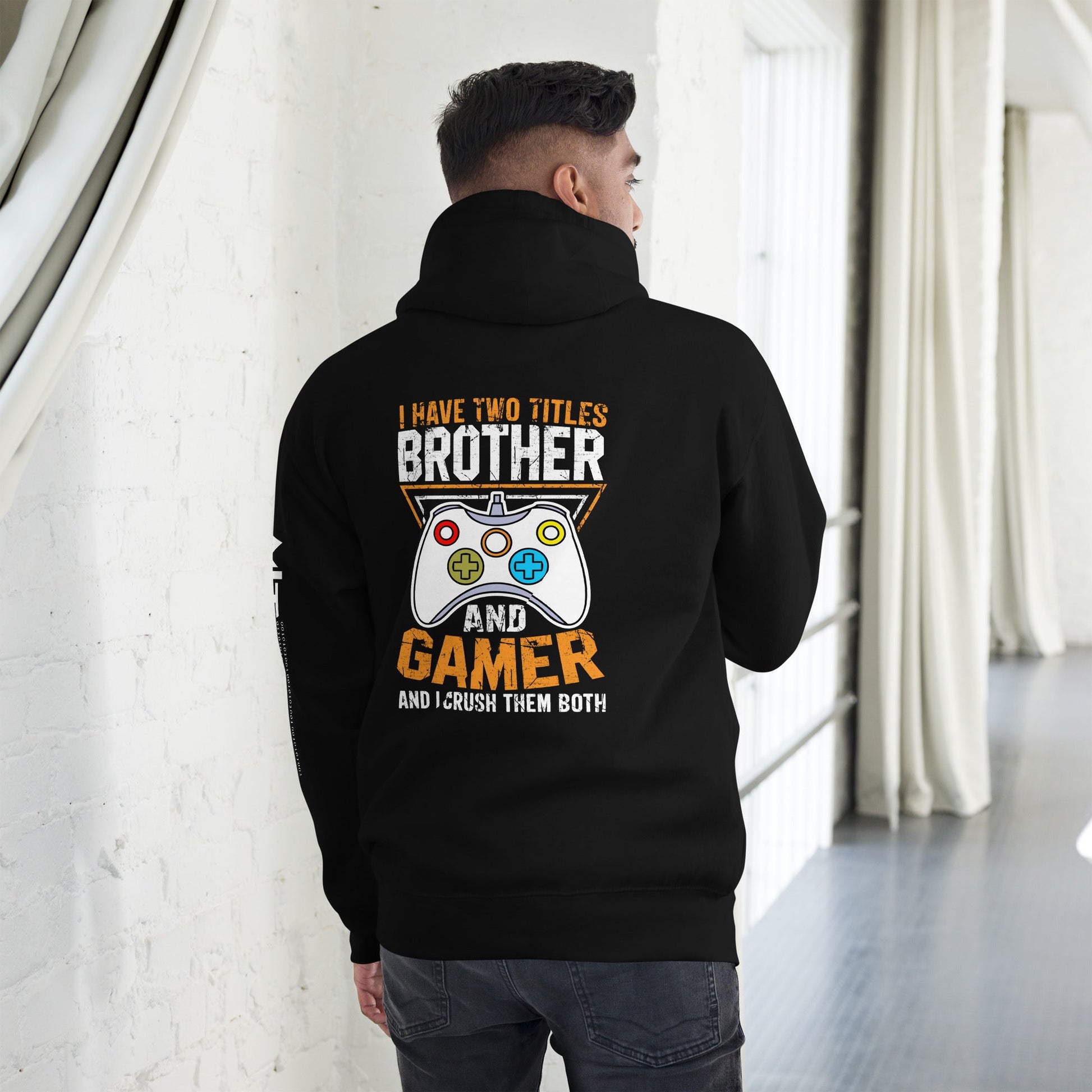 I Have Two Titles - Unisex Hoodie ( Back Print ) by DarkByteGear