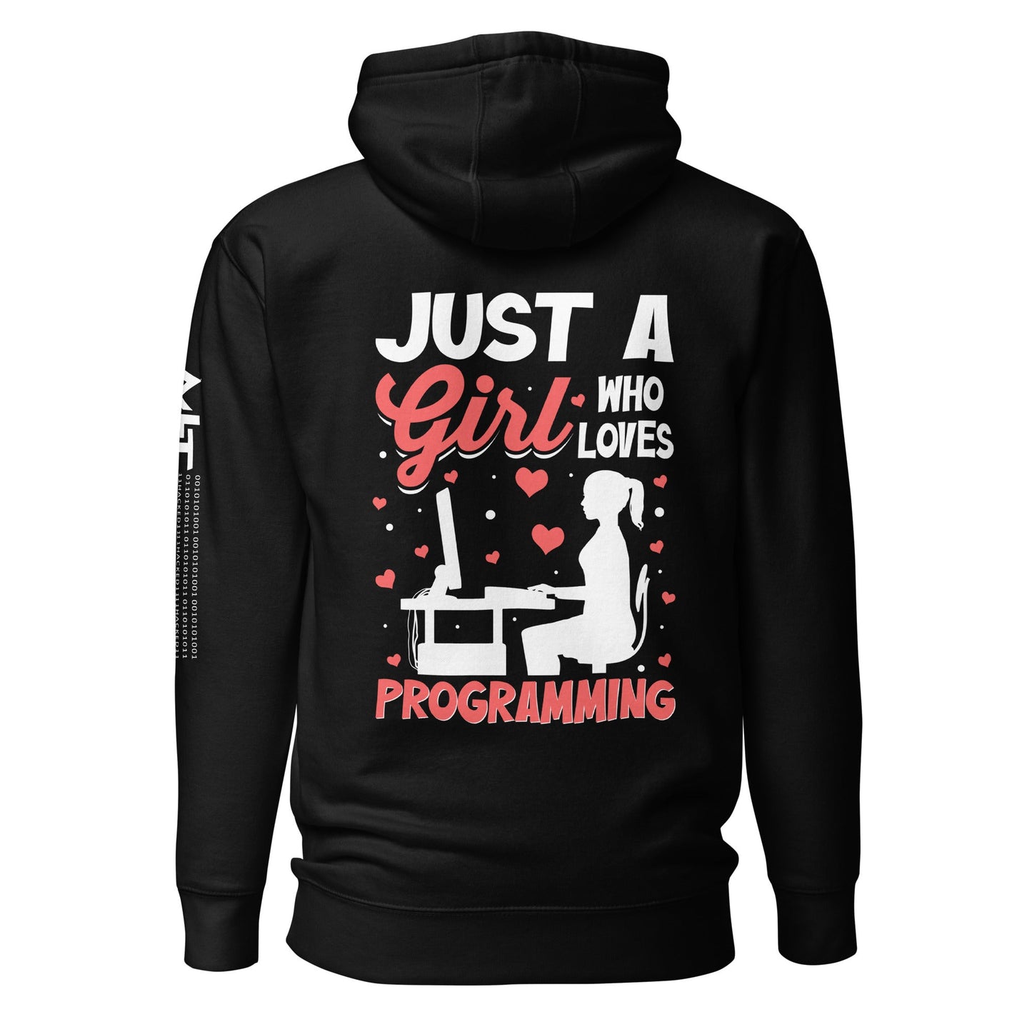 Just a girl who loves programming - Unisex Hoodie ( Back Print ) by DarkByteGear