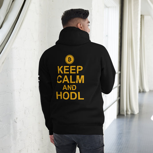 Keep Calm and HODL Unisex Hoodie by DarkByteGear