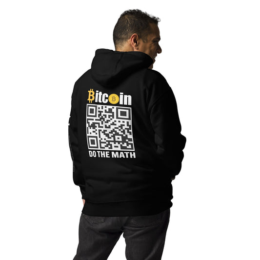 Bitcoin Do the math Unisex Hoodie ( Back Print ) by DarkByteGear