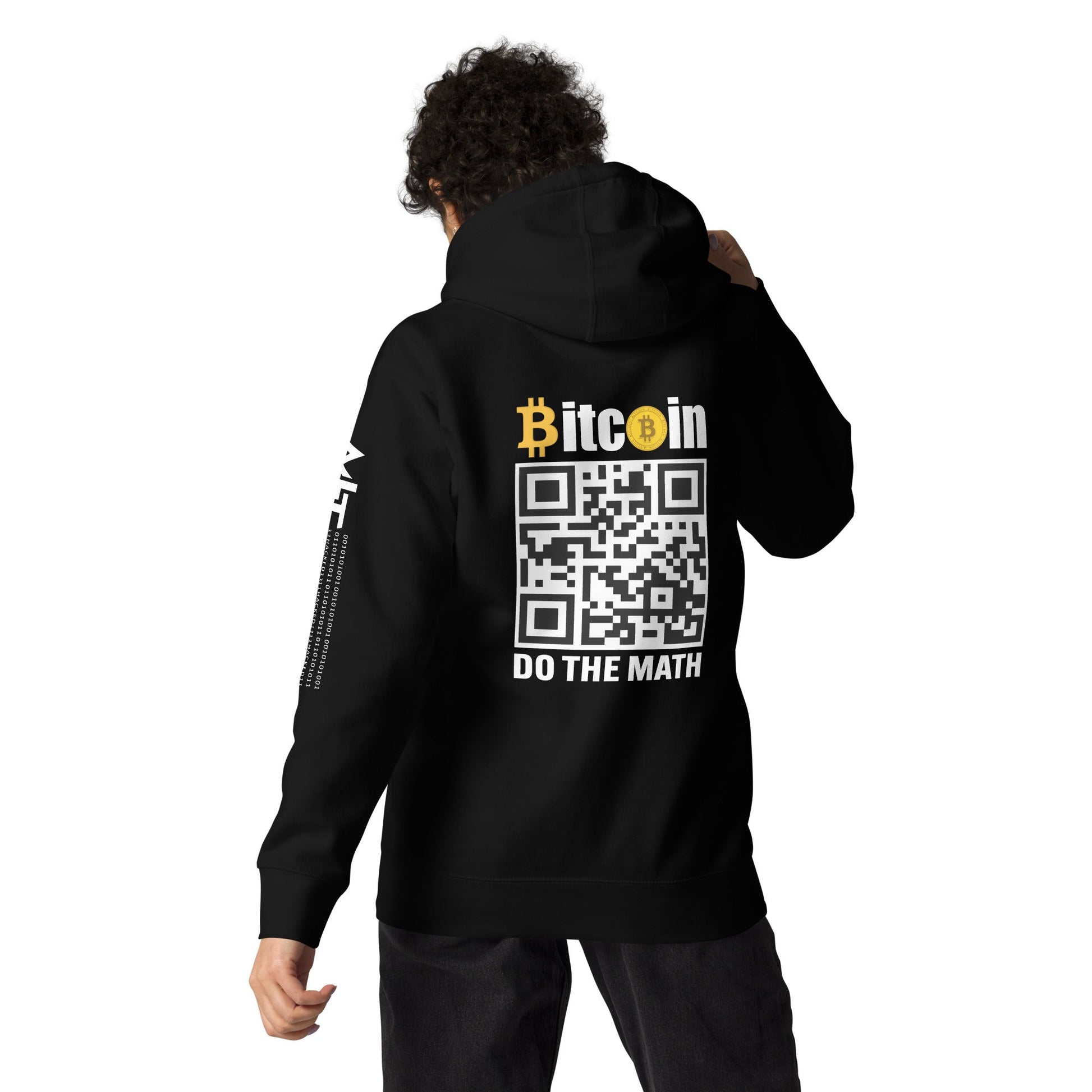 Bitcoin Do the math Unisex Hoodie ( Back Print ) by DarkByteGear
