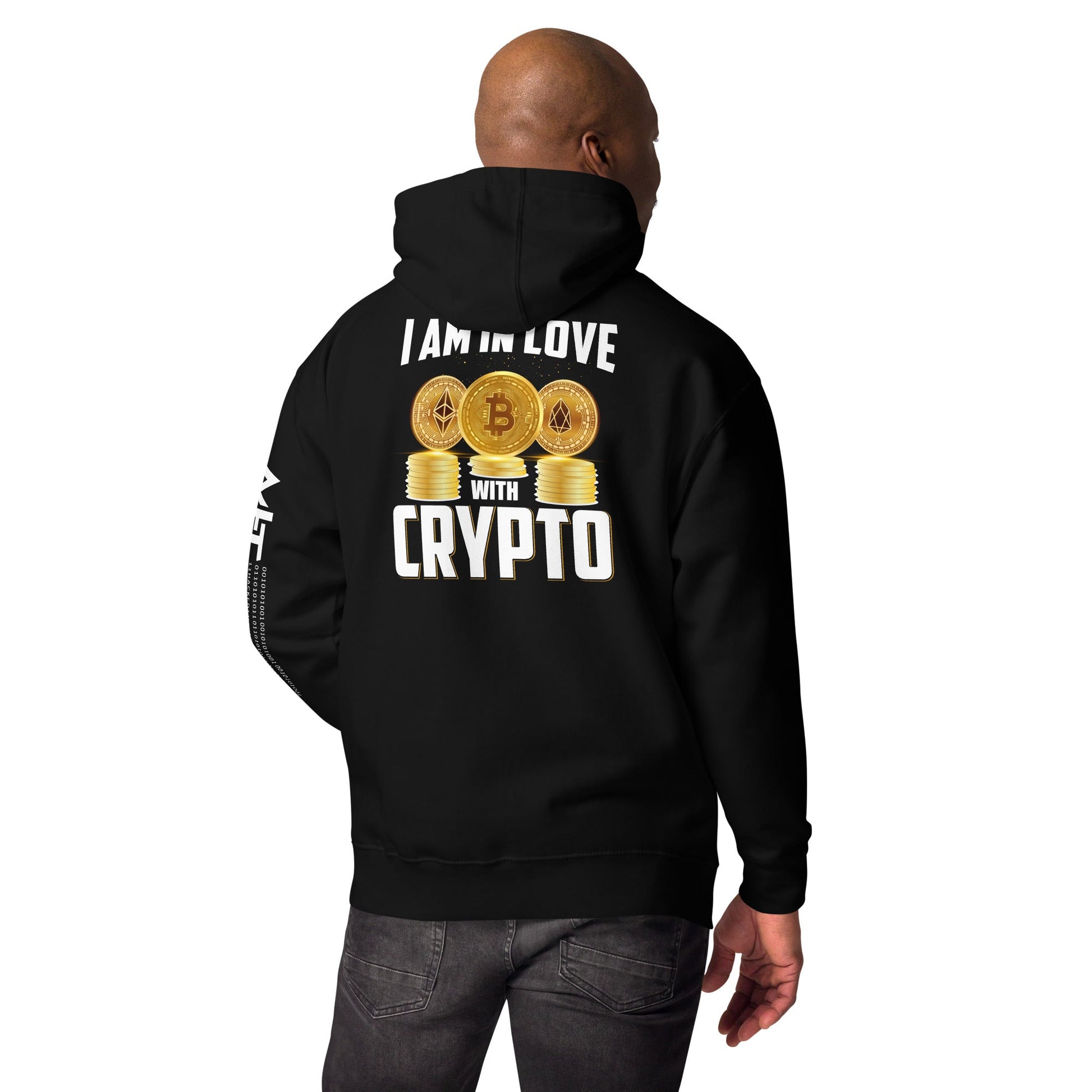 I am in love with Crypto Unisex Hoodie ( Back Print ) by DarkByteGear