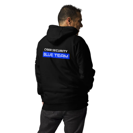 Cyber Security Blue Team V12 - Unisex Hoodie ( Back Print ) by DarkByteGear