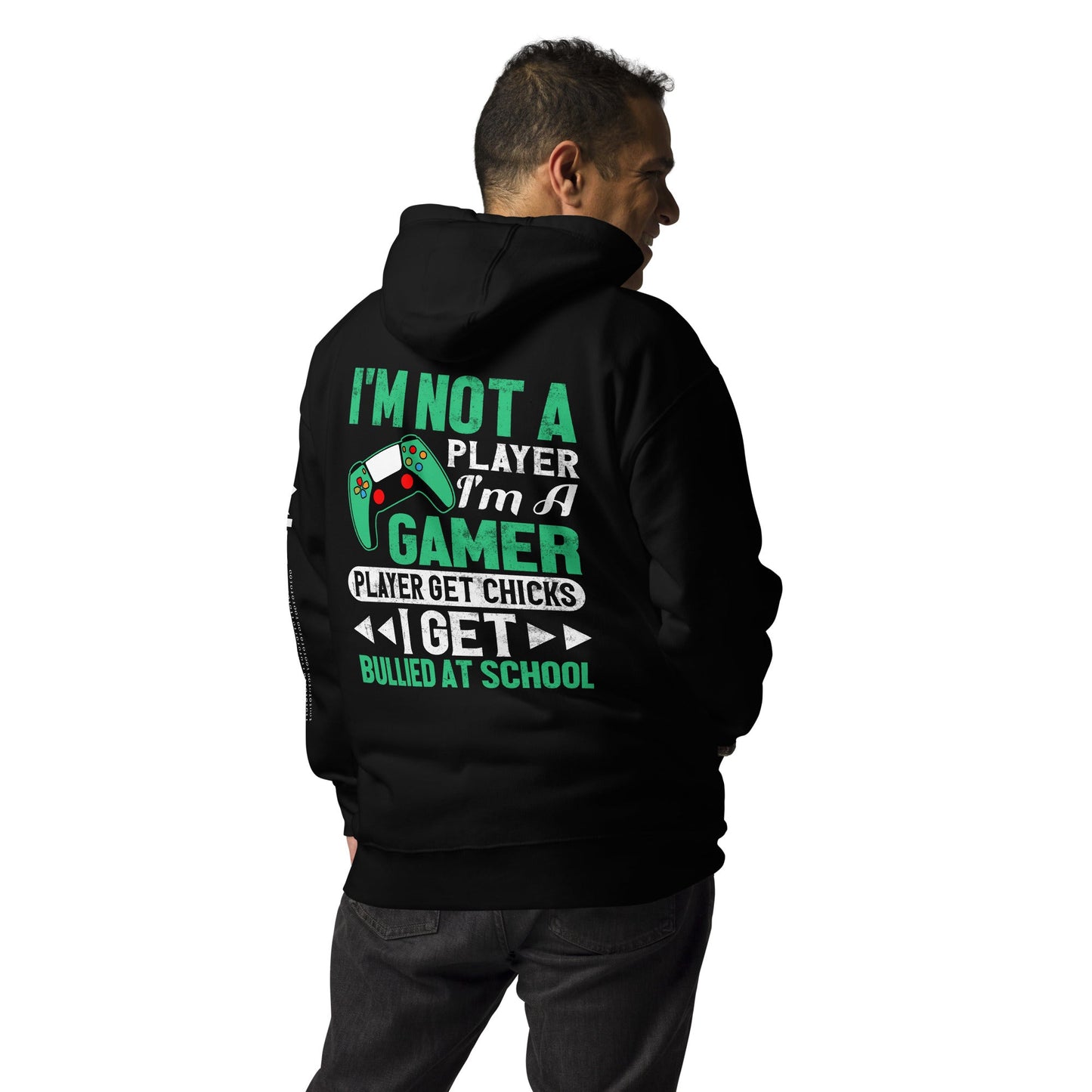 I am not a Player, I am a Gamer - Unisex Hoodie ( Back Print ) by DarkByteGear