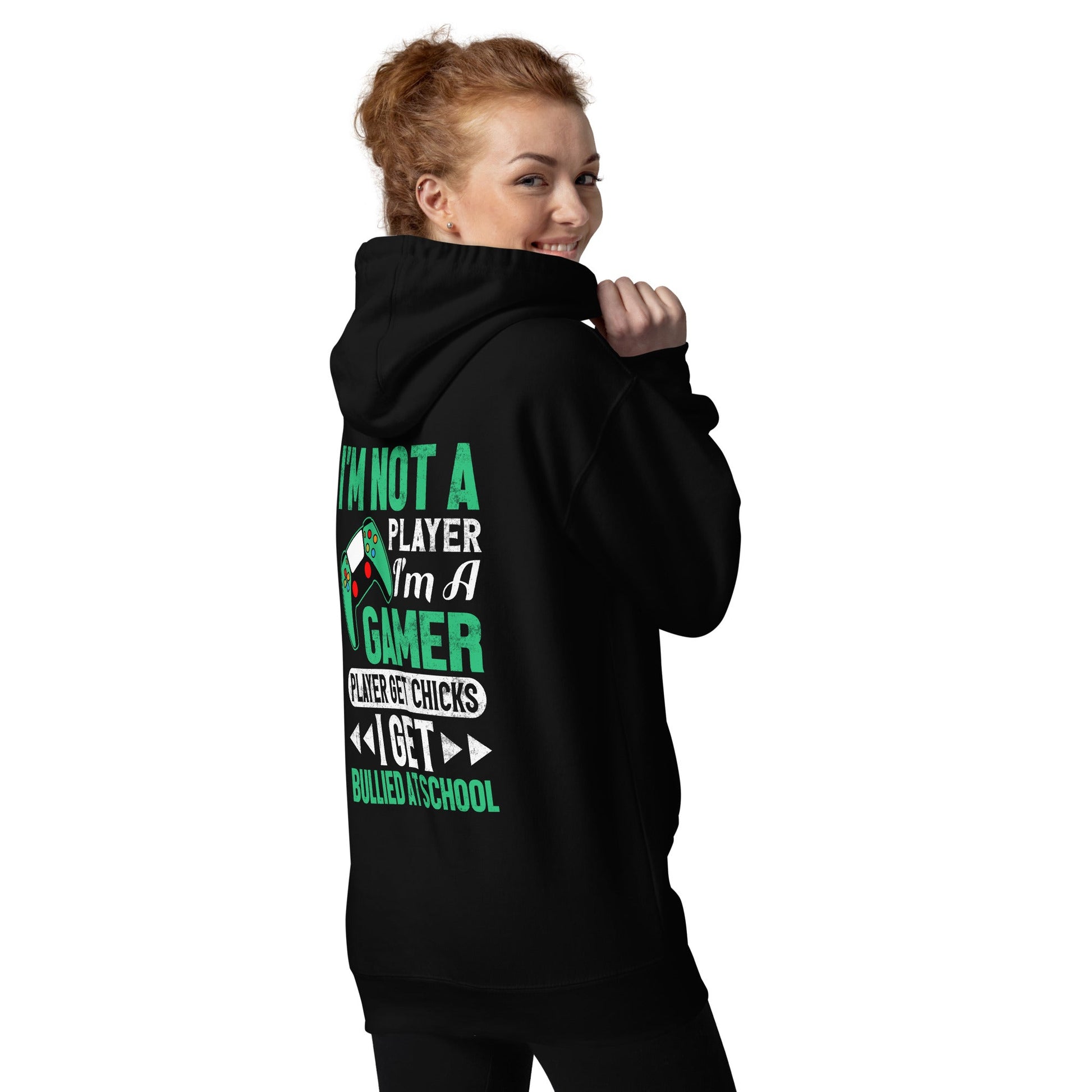 I am not a Player, I am a Gamer - Unisex Hoodie ( Back Print ) by DarkByteGear
