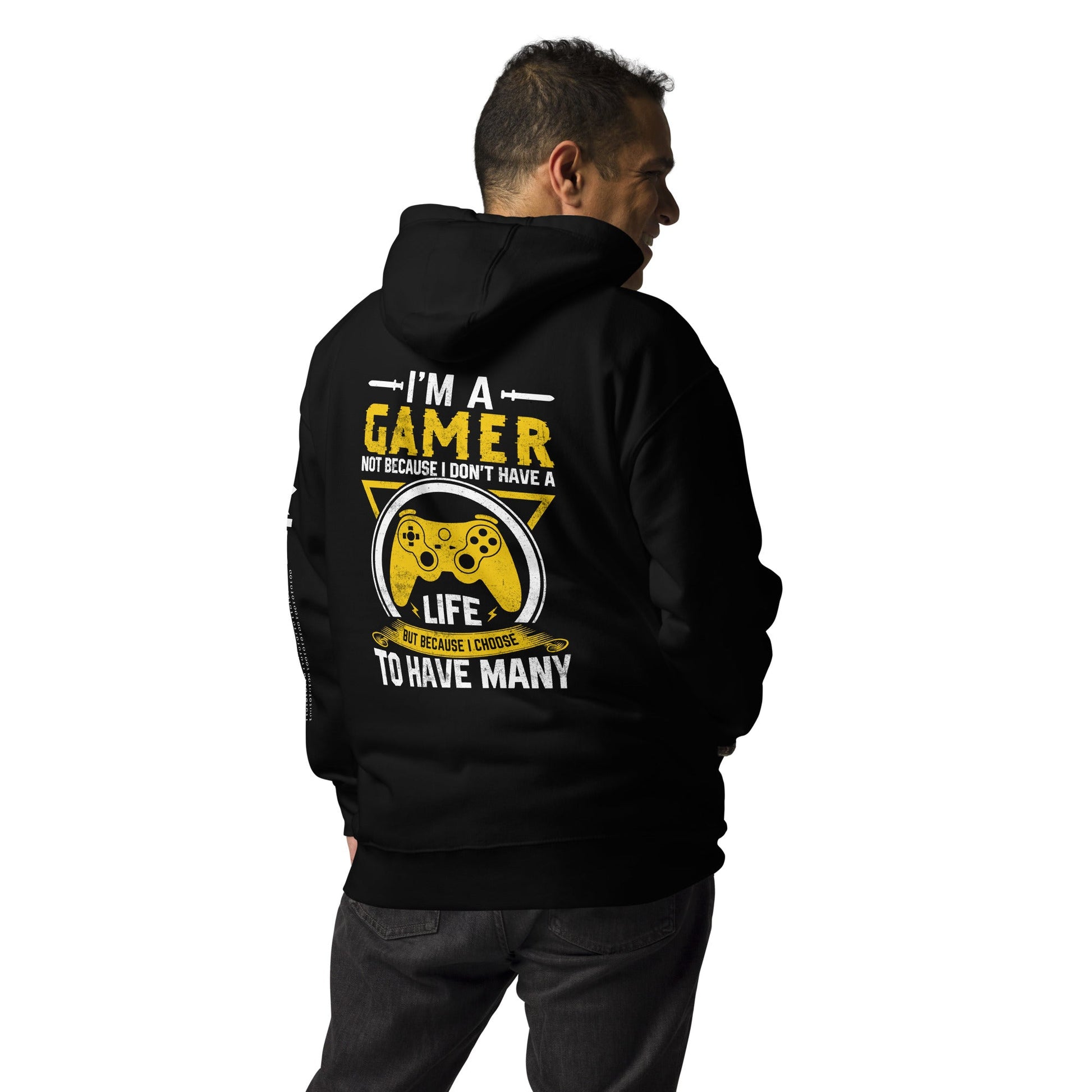 I am a Gamer - Unisex Hoodie ( Back Print ) by DarkByteGear