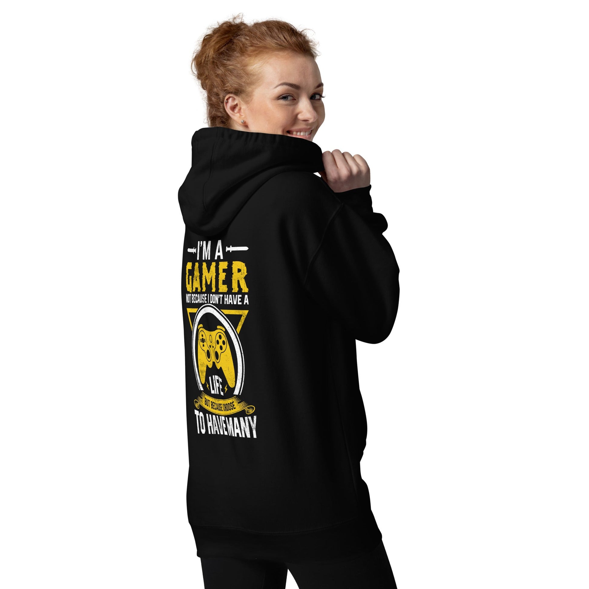 I am a Gamer - Unisex Hoodie ( Back Print ) by DarkByteGear