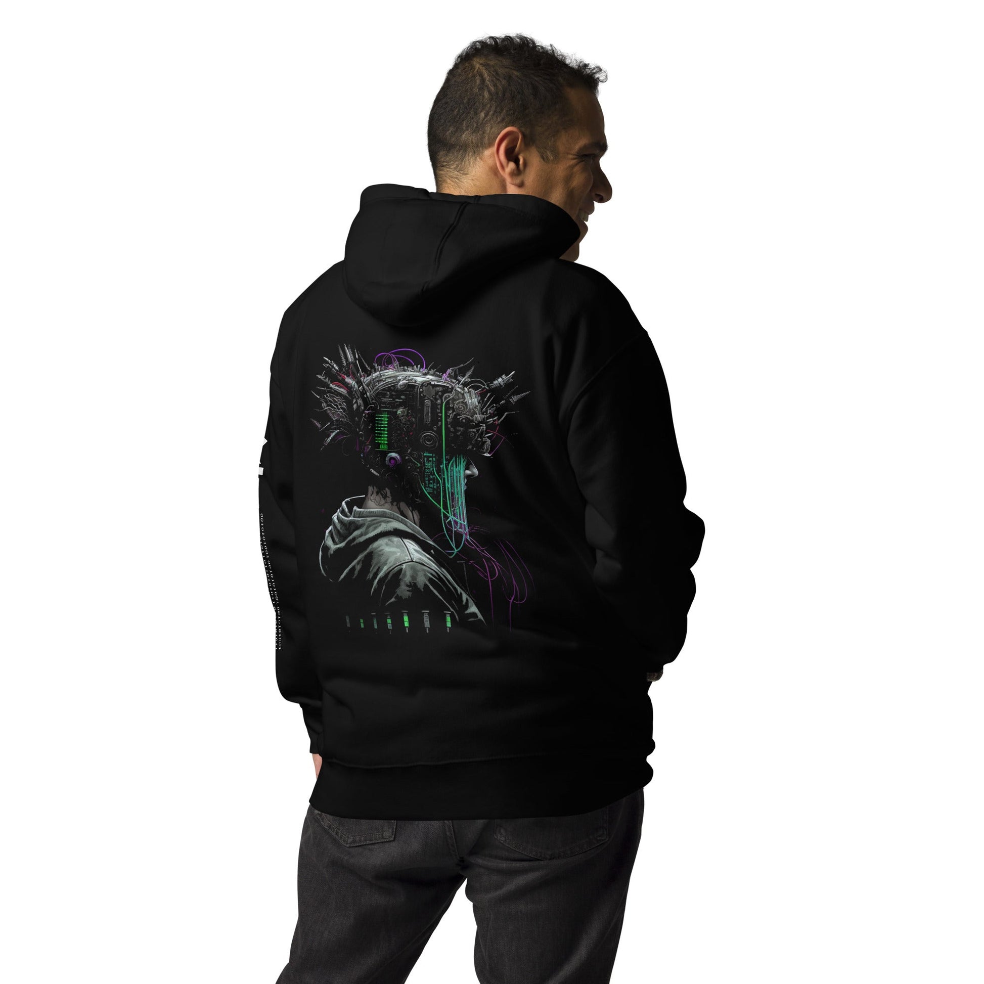 Cyberware Assaissin V53 Unisex Hoodie ( Back Print ) by DarkByteGear