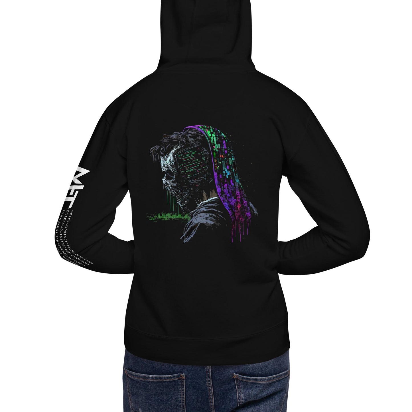 Cyberware Assassin V57 Unisex Hoodie ( Back Print ) by DarkByteGear