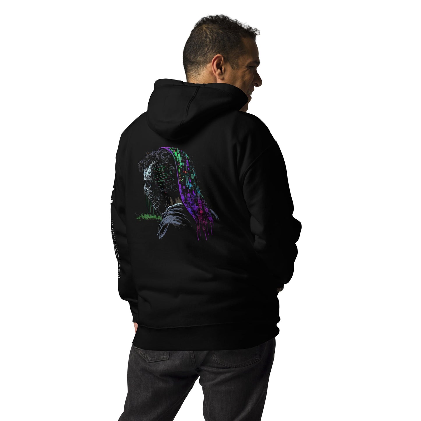 Cyberware Assassin V57 Unisex Hoodie ( Back Print ) by DarkByteGear
