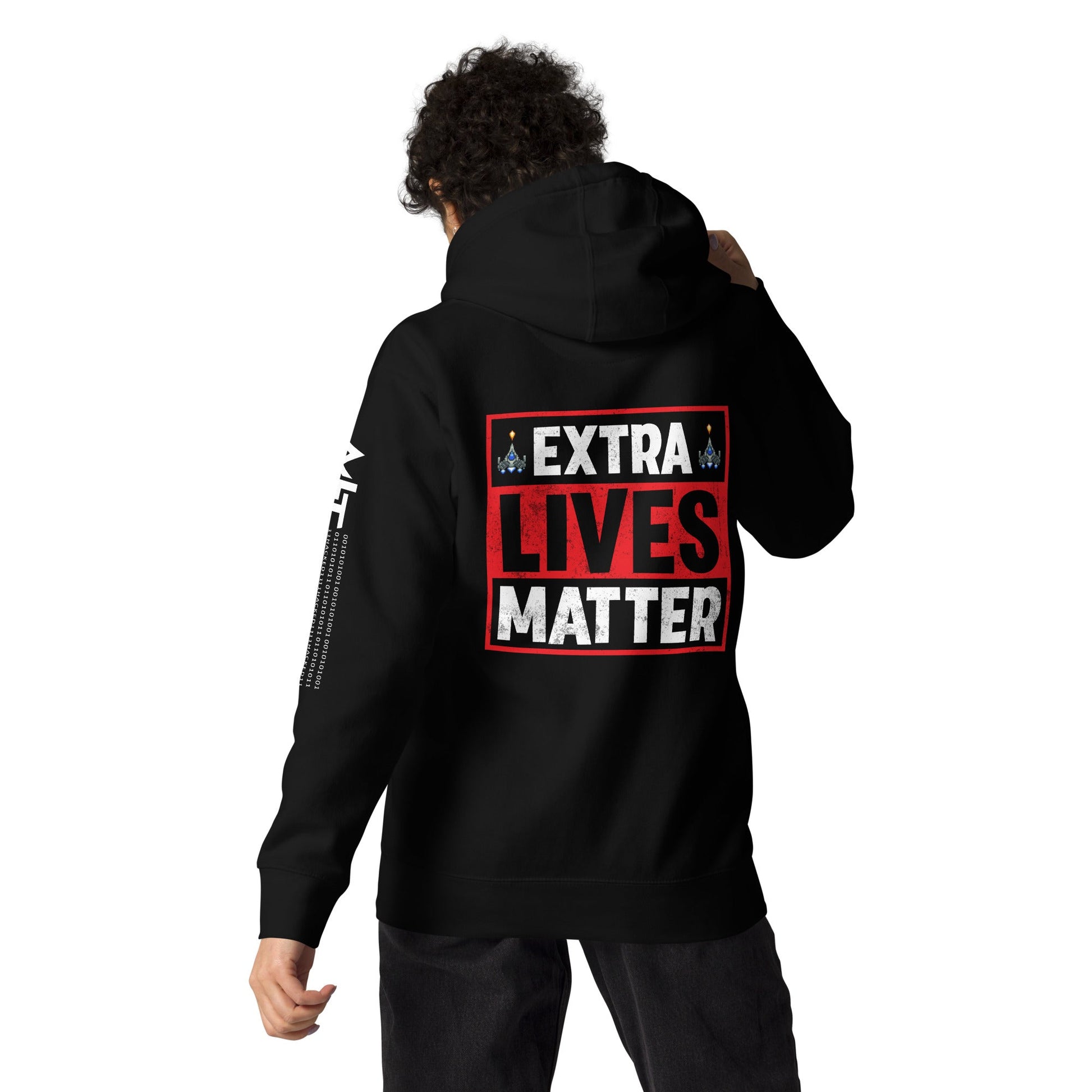 Extra Lives Matter Unisex Hoodie ( Back Print ) by DarkByteGear