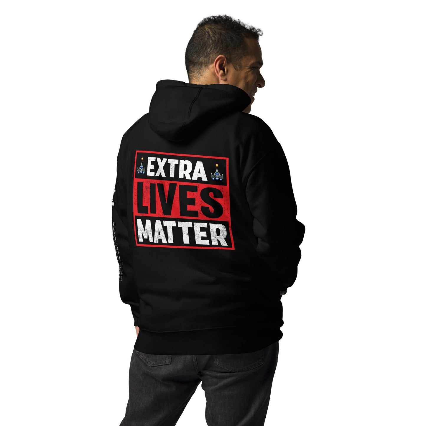 Extra Lives Matter Unisex Hoodie ( Back Print ) by DarkByteGear
