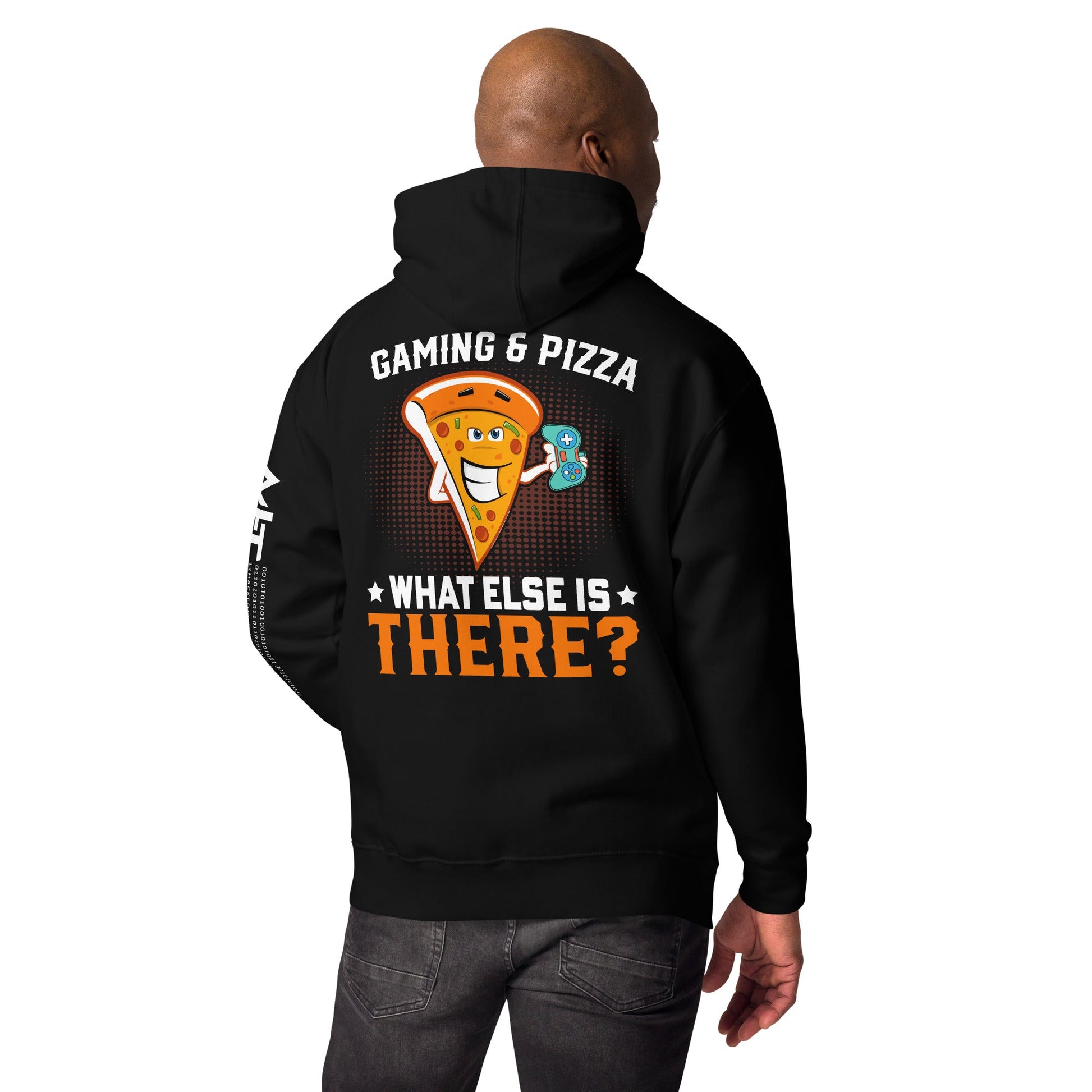 Gaming & Pizza, What else is there? Unisex Hoodie ( Back Print ) by DarkByteGear