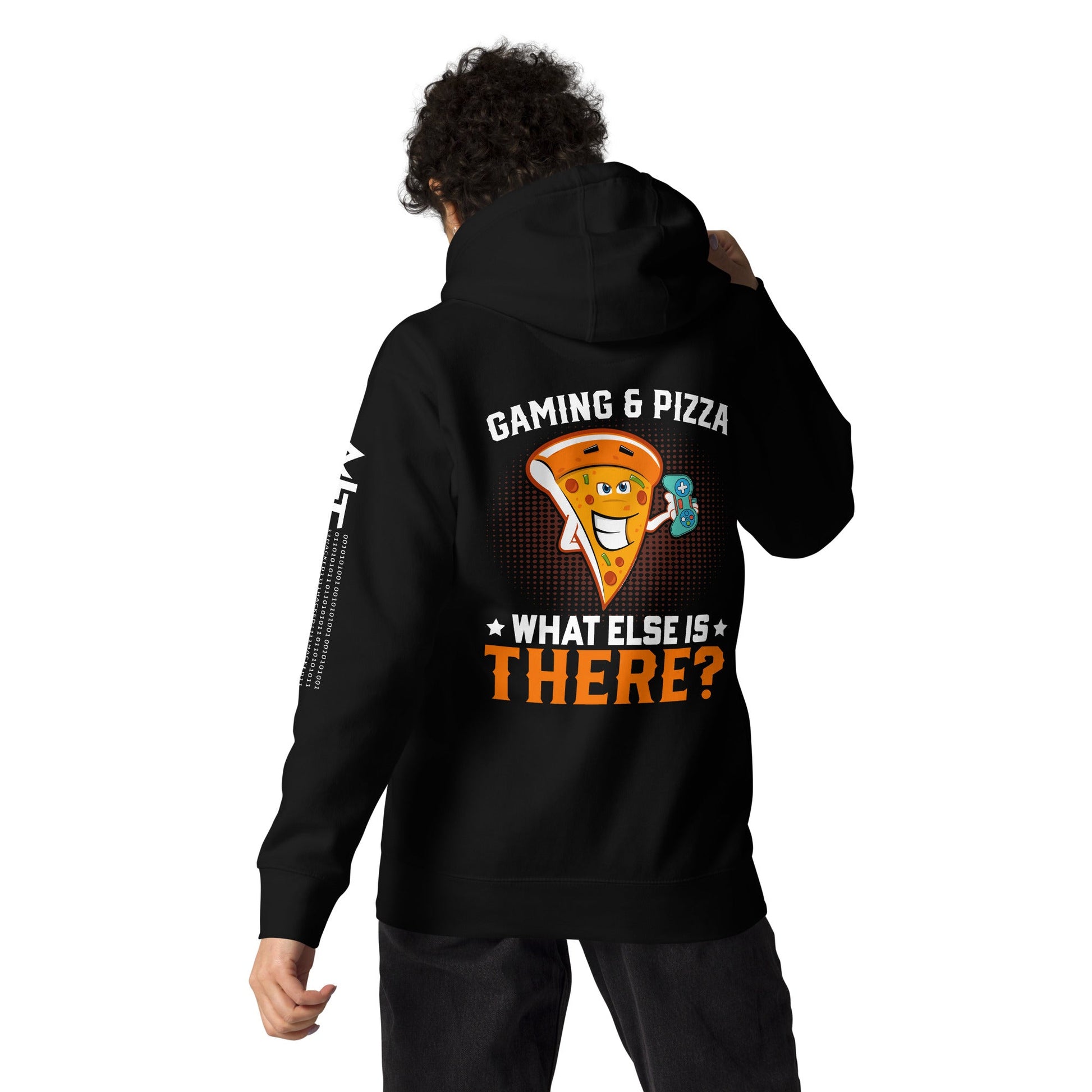 Gaming & Pizza, What else is there? Unisex Hoodie ( Back Print ) by DarkByteGear