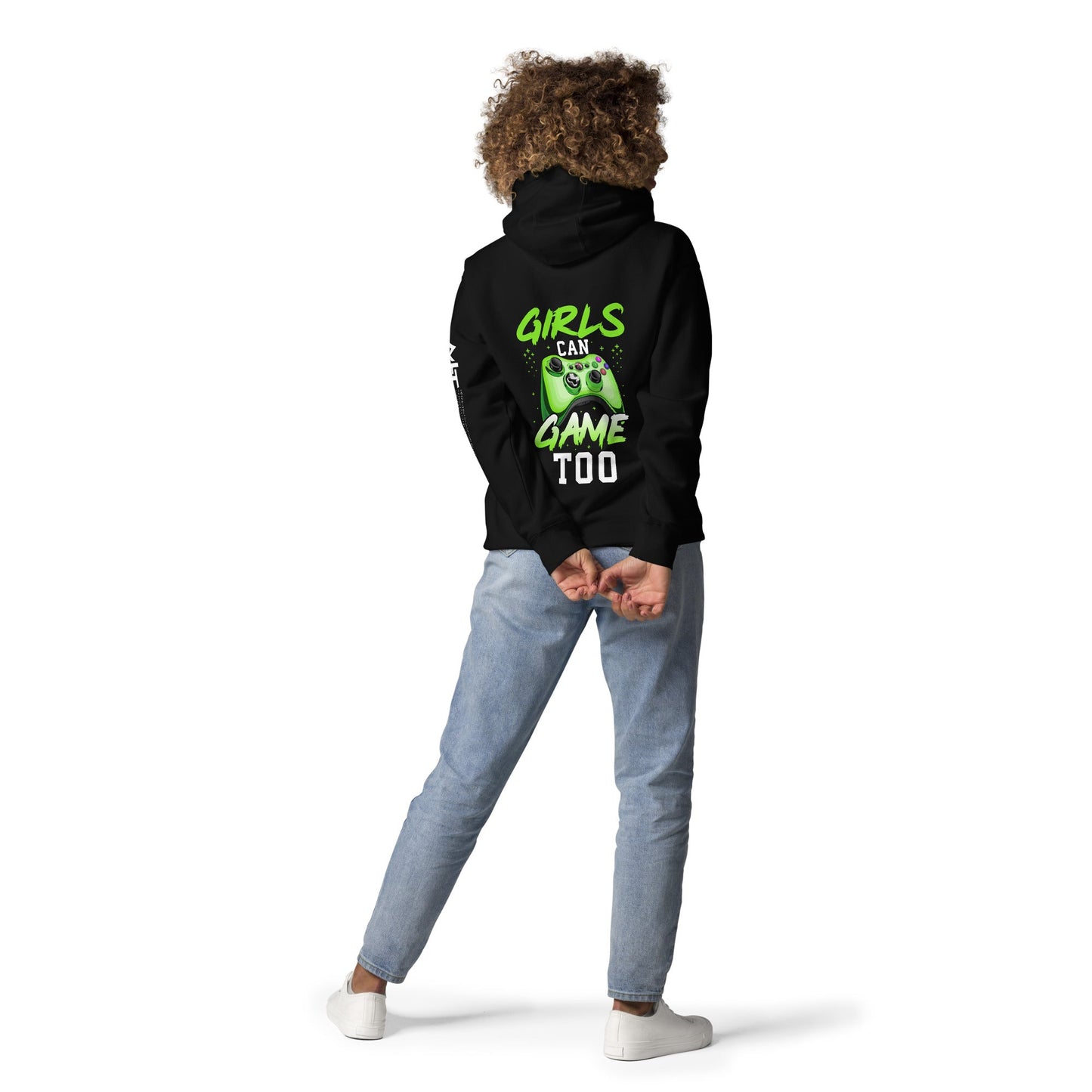 Girls can Game too Unisex Hoodie ( Back Print ) by DarkByteGear