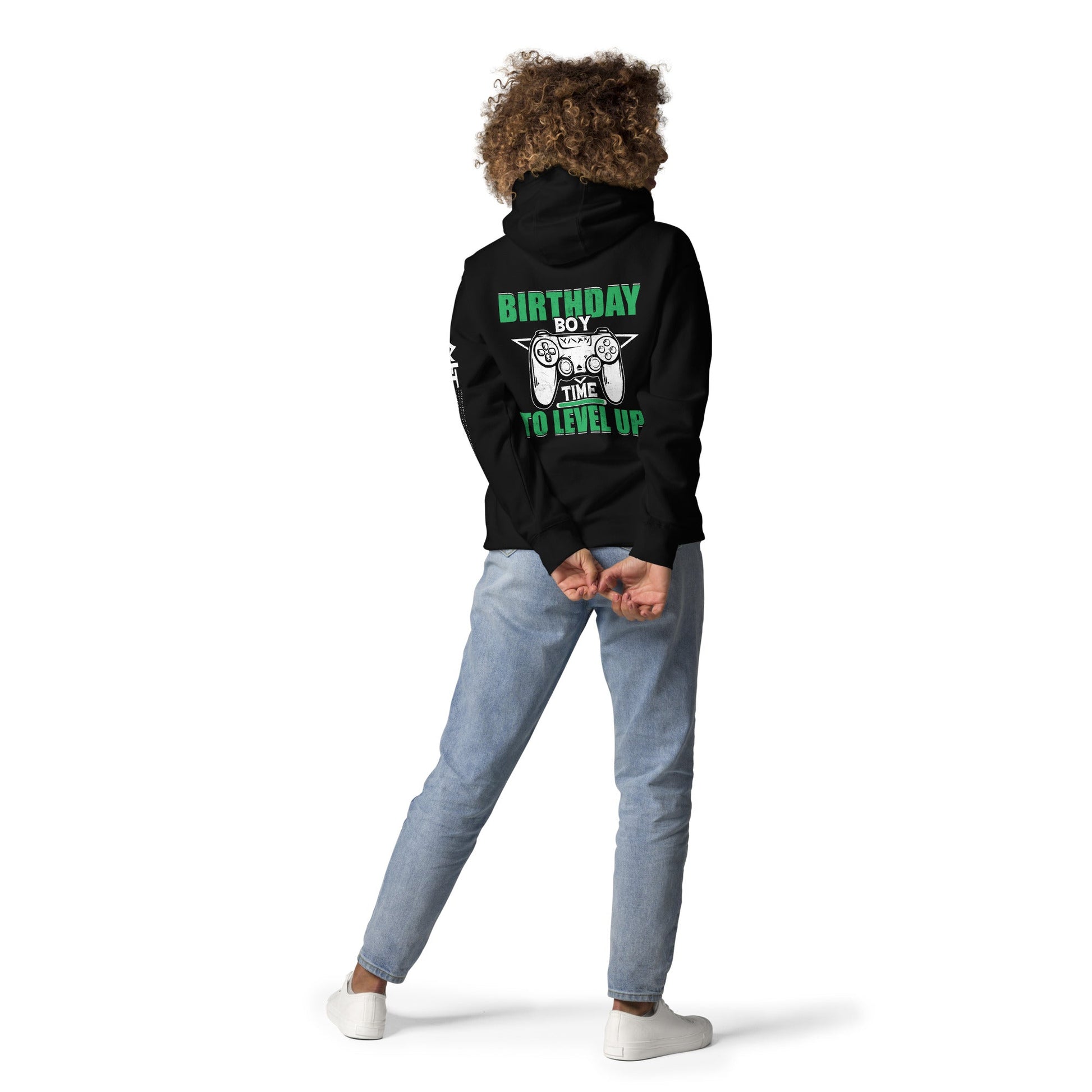 Birthday Boy Time to Level Up Unisex Hoodie ( Back Print ) by DarkByteGear