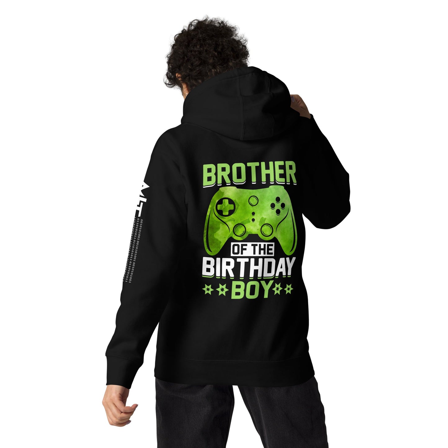 Brother of the Birthday Boy Unisex Hoodie ( Back Print ) by DarkByteGear