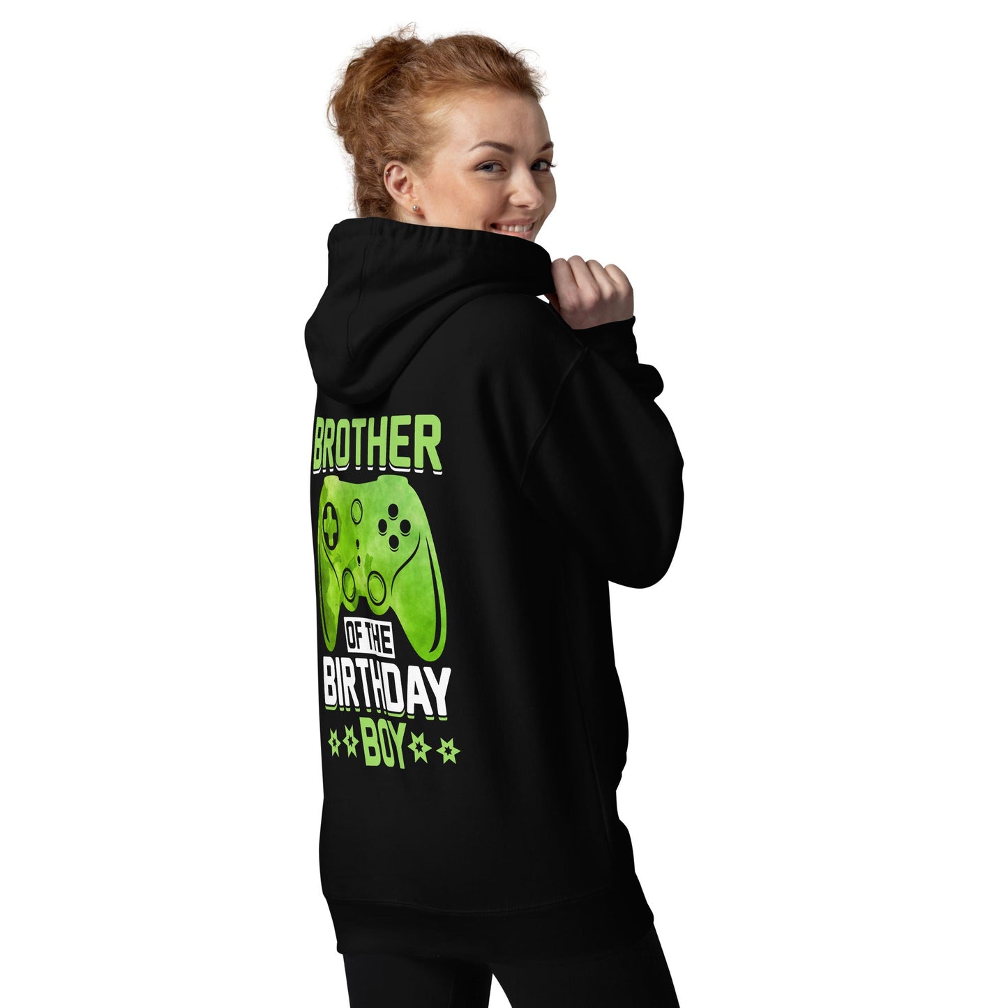 Brother of the Birthday Boy Unisex Hoodie ( Back Print ) by DarkByteGear