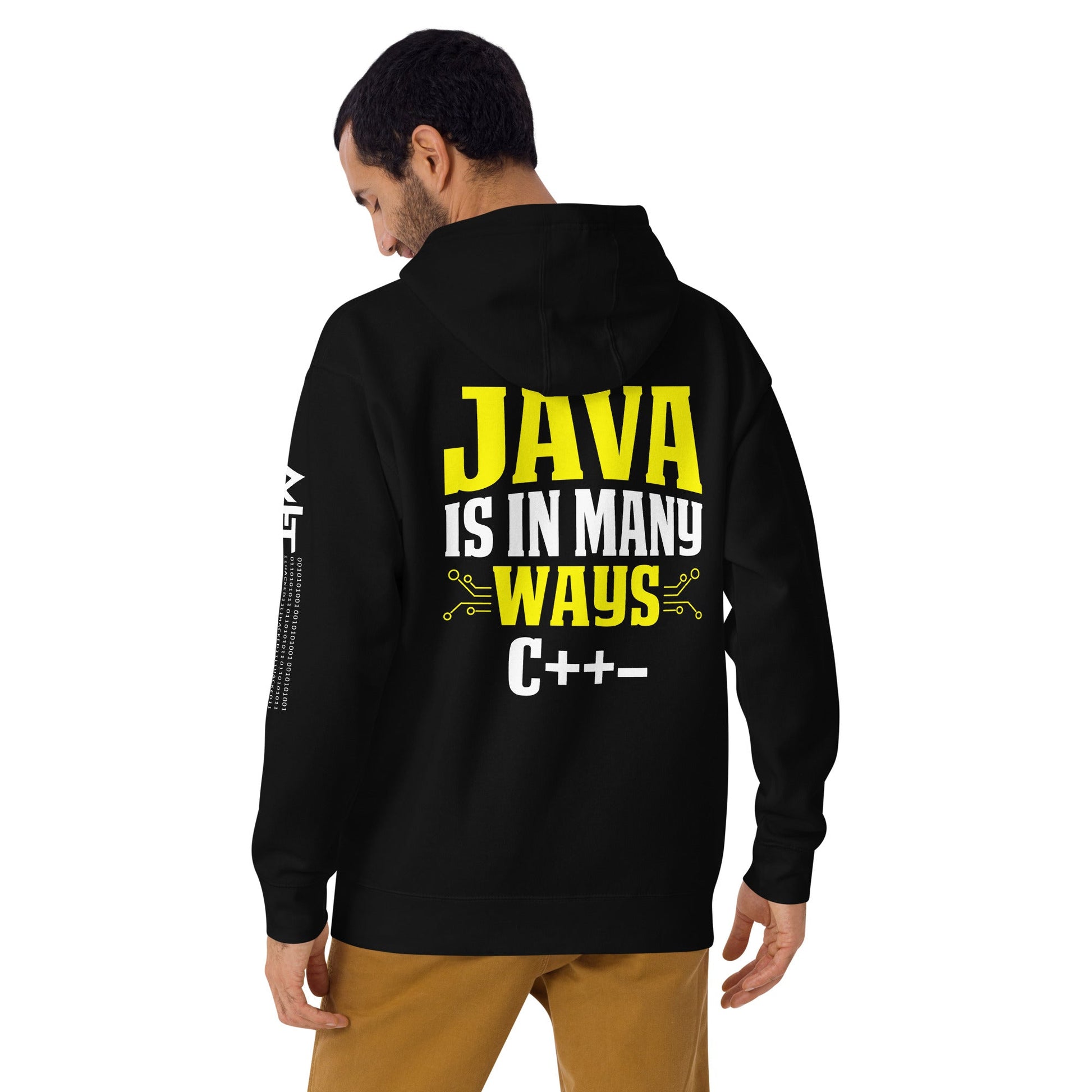 Java is in Many Ways C++- Unisex Hoodie ( Back Print ) by DarkByteGear