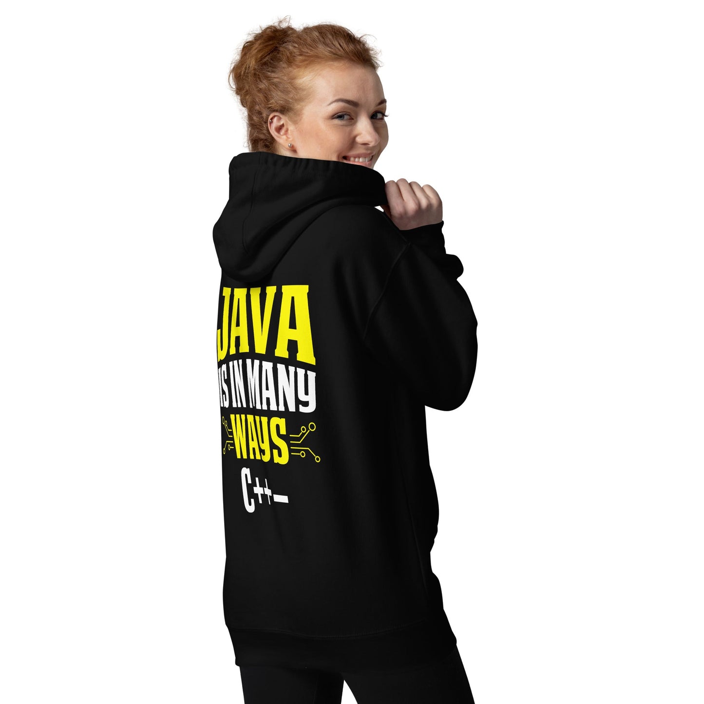 Java is in Many Ways C++- Unisex Hoodie ( Back Print ) by DarkByteGear