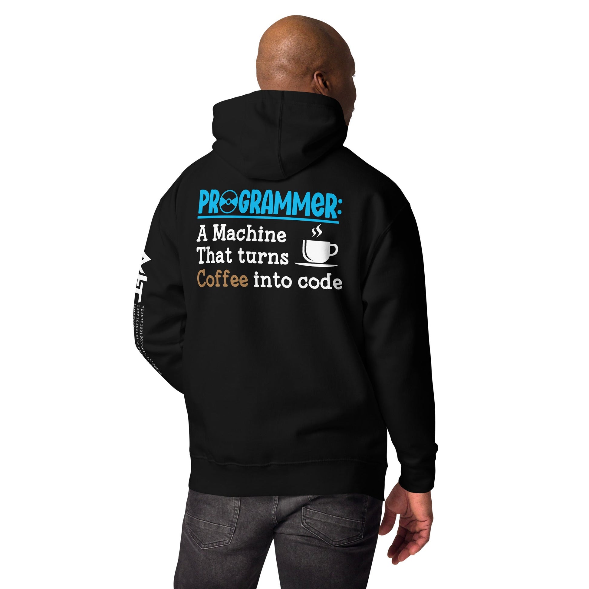 Programmer: Def blue Unisex Hoodie ( Back Print ) by DarkByteGear