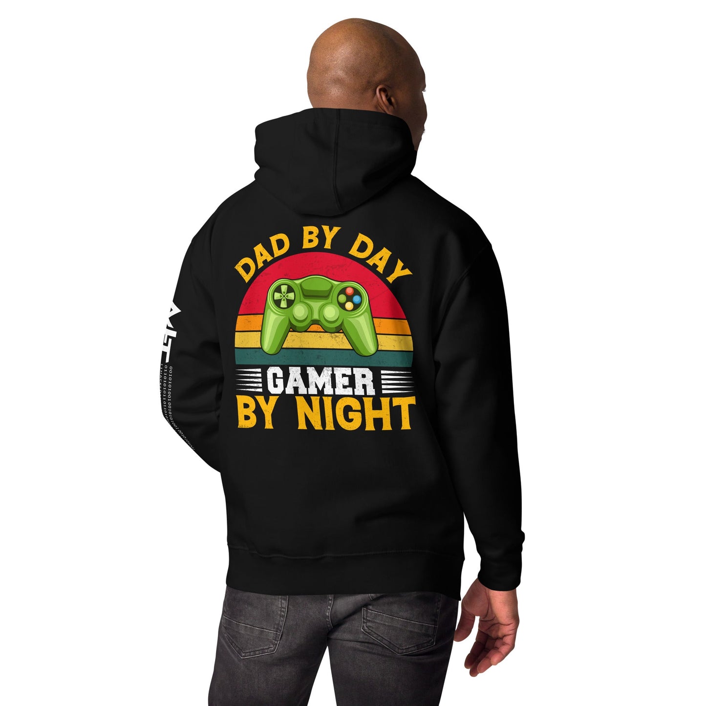 Dad by Day, Gamer by Night Unisex Hoodie by DarkByteGear