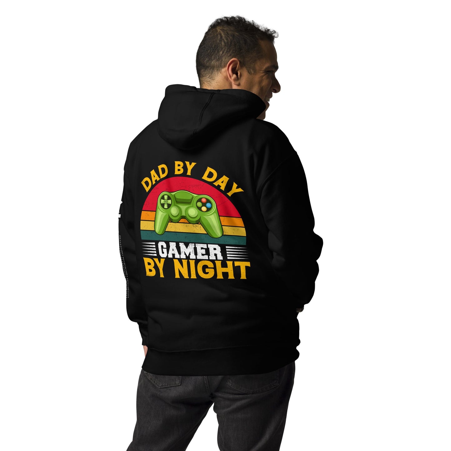 Dad by Day, Gamer by Night Unisex Hoodie by DarkByteGear