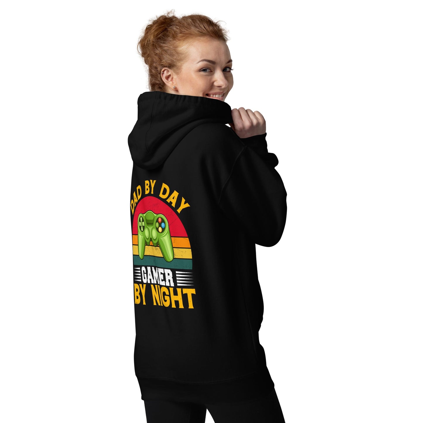 Dad by Day, Gamer by Night Unisex Hoodie by DarkByteGear