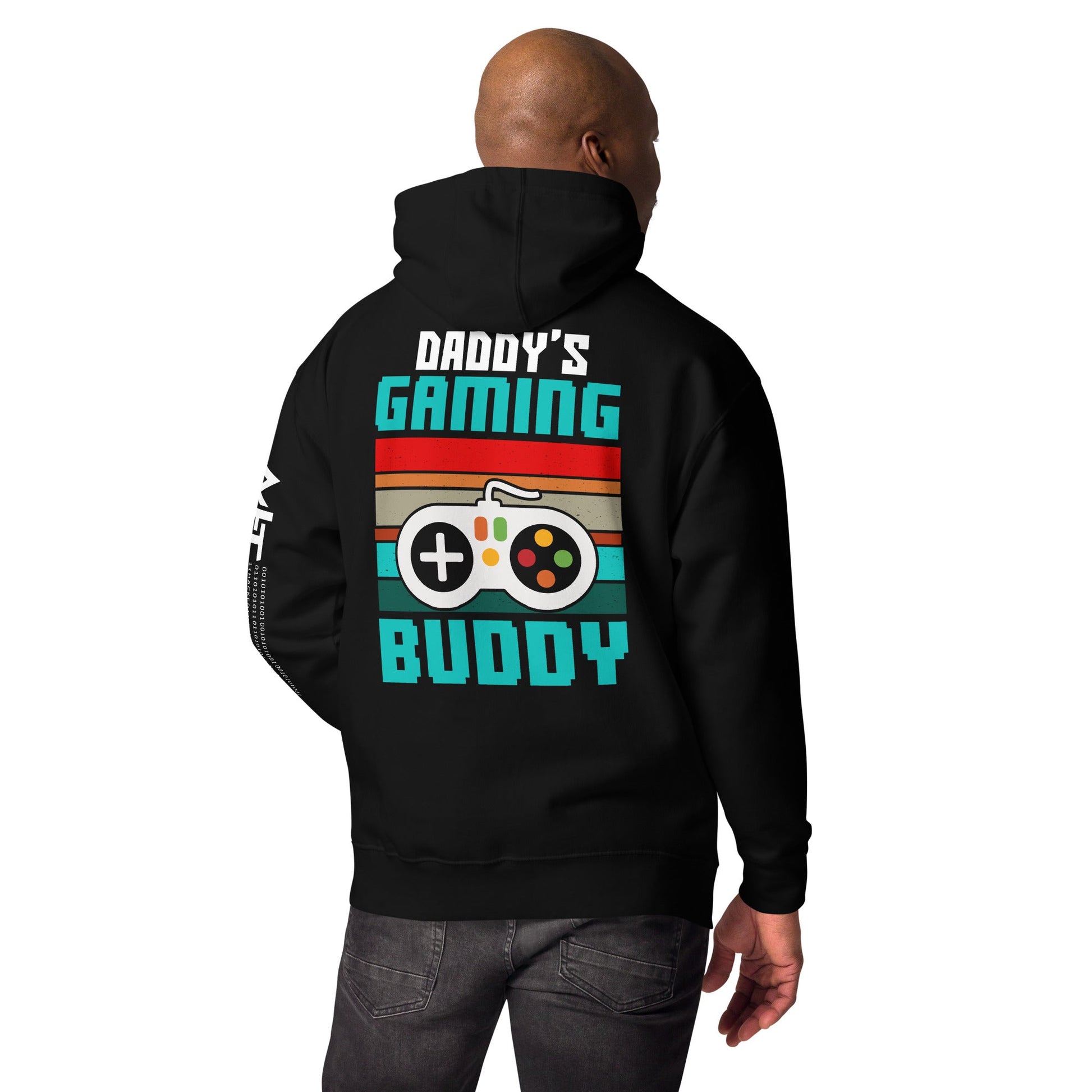 Daddy's Gaming Buddy Rima Unisex Hoodie ( Back Print ) by DarkByteGear