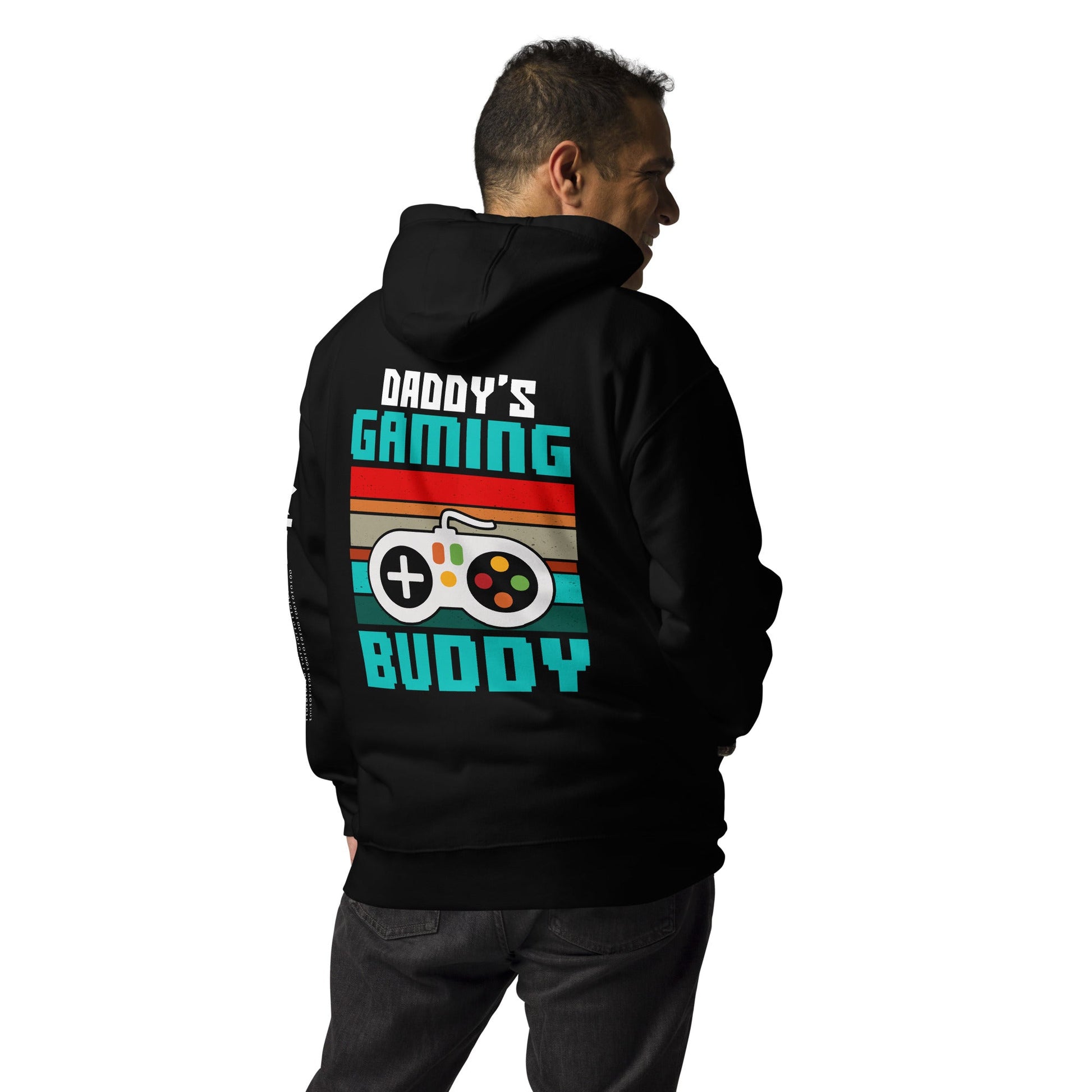 Daddy's Gaming Buddy Rima Unisex Hoodie ( Back Print ) by DarkByteGear