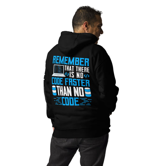 Remember! There is no code - Unisex Hoodie ( Back Print ) by DarkByteGear