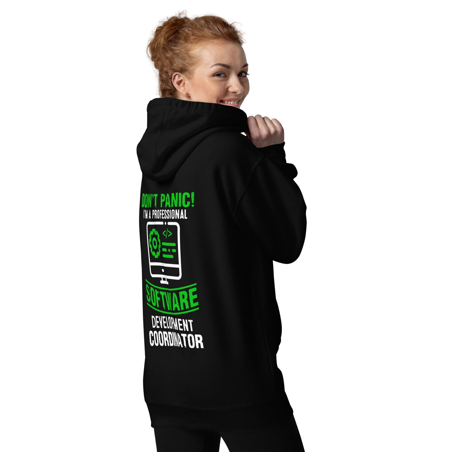 Don't Panic, I am a Professional - Unisex Hoodie ( Back Print ) by DarkByteGear