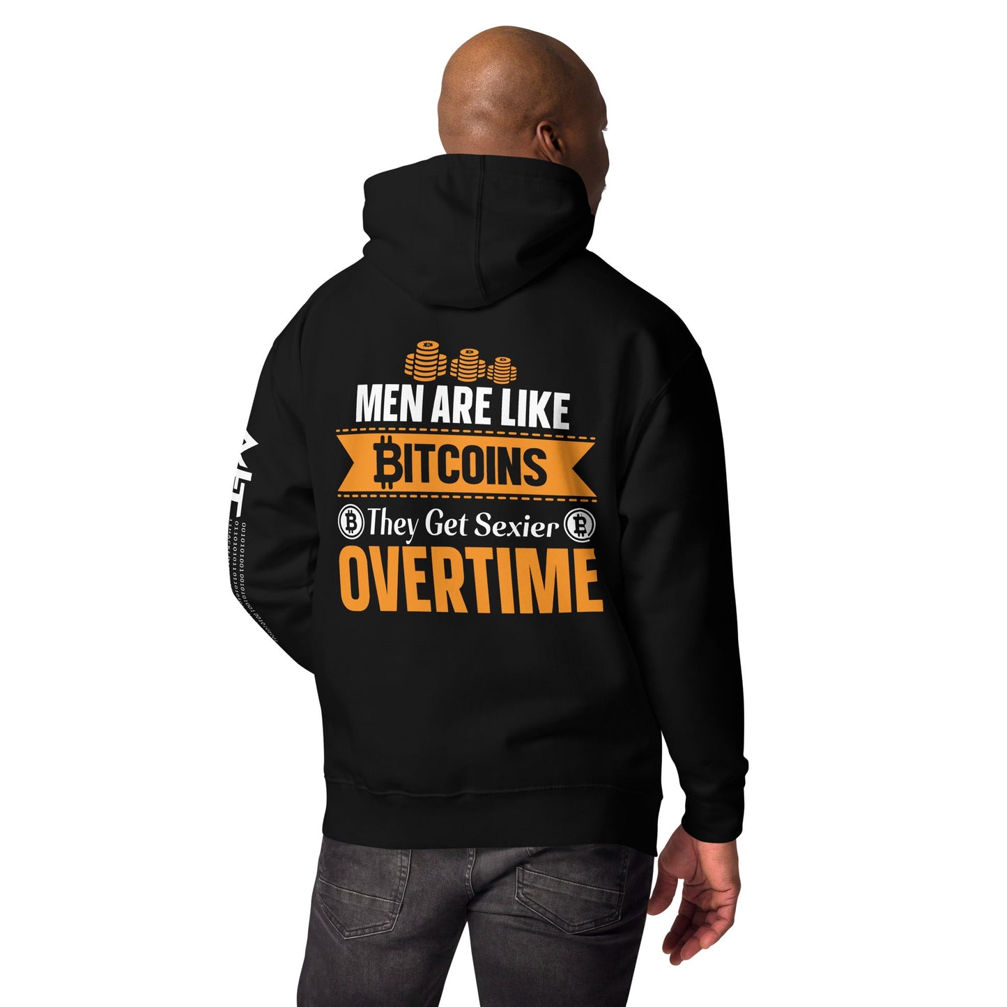 Men are like Bitcoin - Unisex Hoodie ( Back Print ) by DarkByteGear