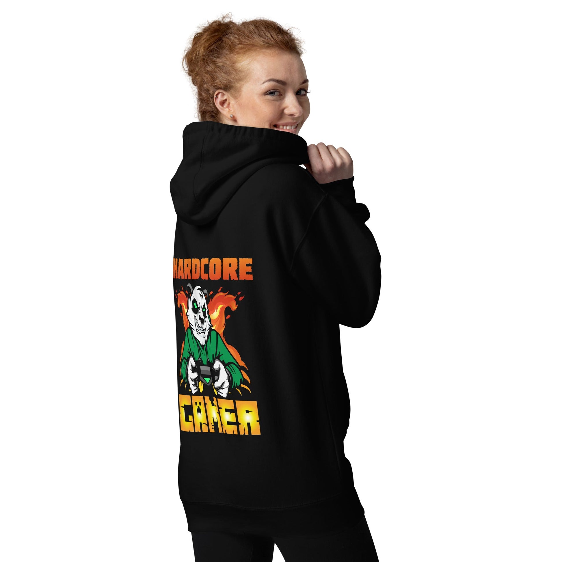 Hard Core Gamer Unisex Hoodie ( Back Print ) by DarkByteGear