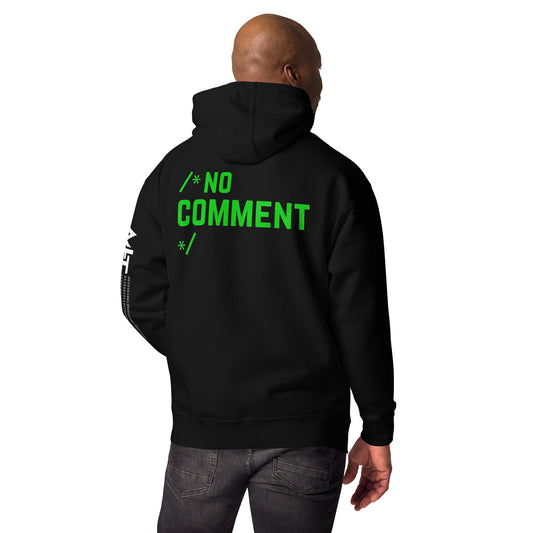/*No Comment*/ Unisex Hoodie ( Back Print ) by DarkByteGear