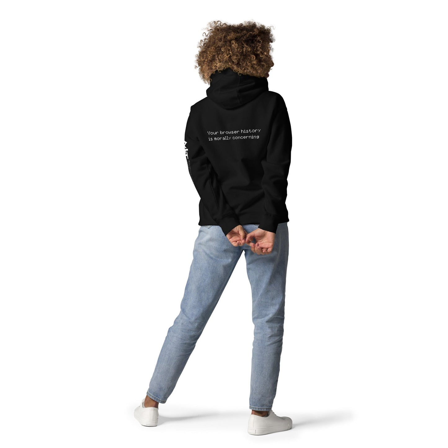 Your Browser History is Morally Concerning V2 Unisex Hoodie ( Back Print ) by DarkByteGear