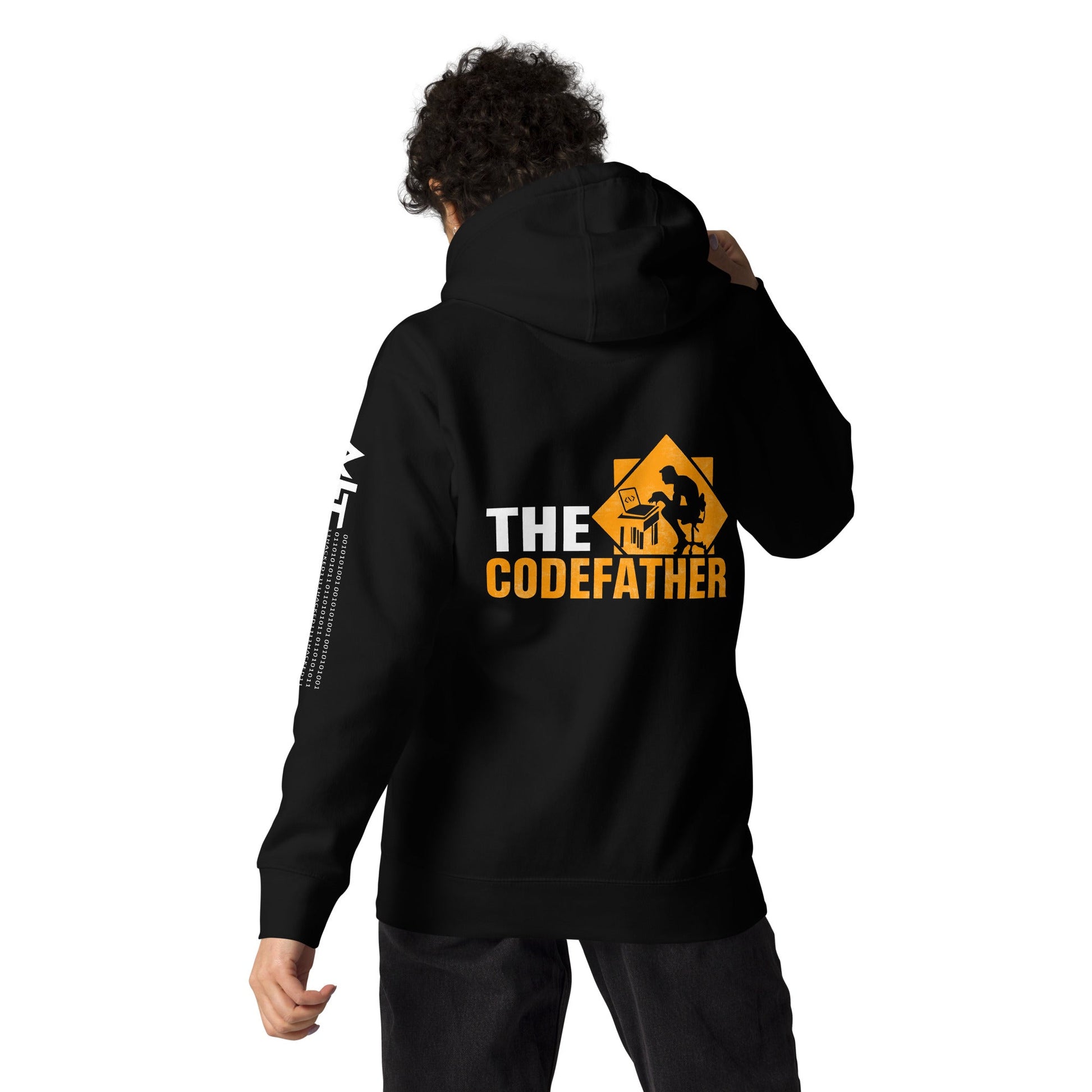 The Code Father Unisex Hoodie ( Back Print ) by DarkByteGear