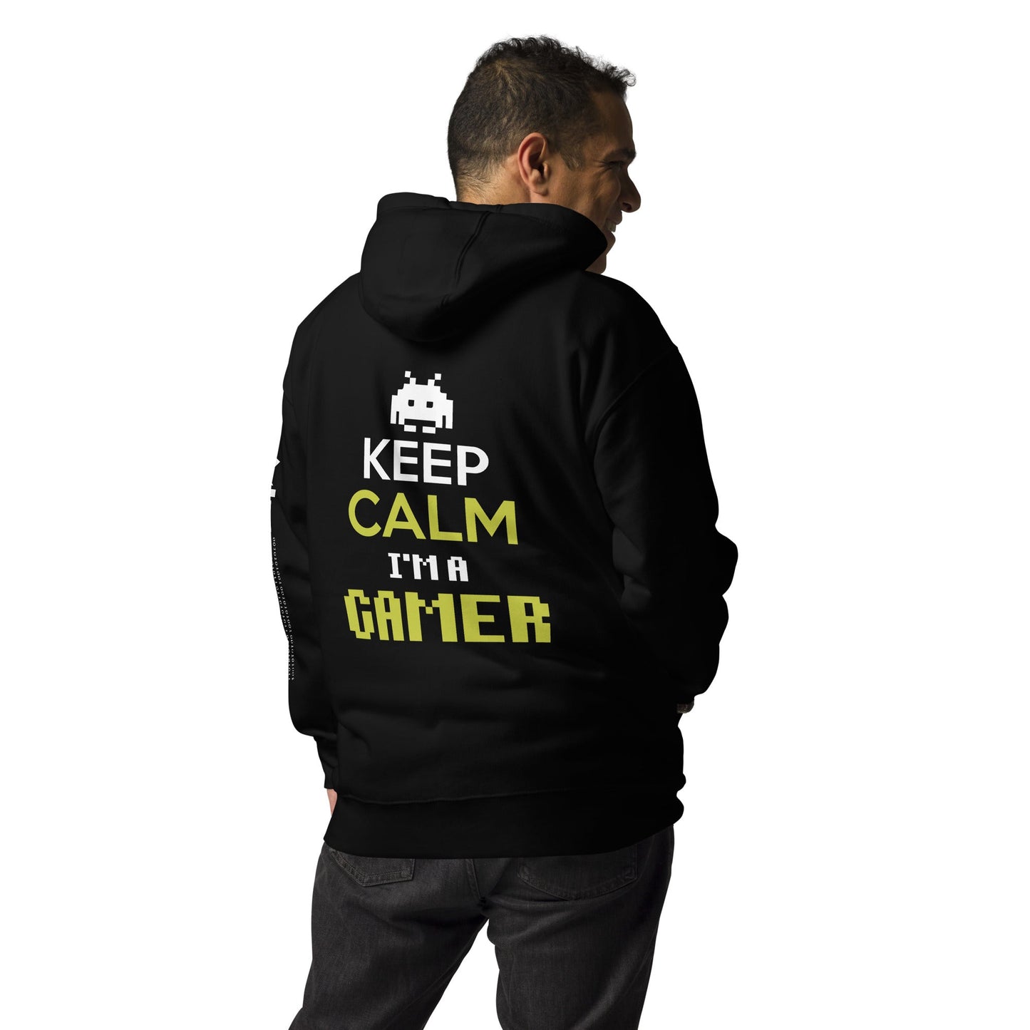 Keep Calm and I am a Gamer - Unisex Hoodie ( Back Print ) by DarkByteGear