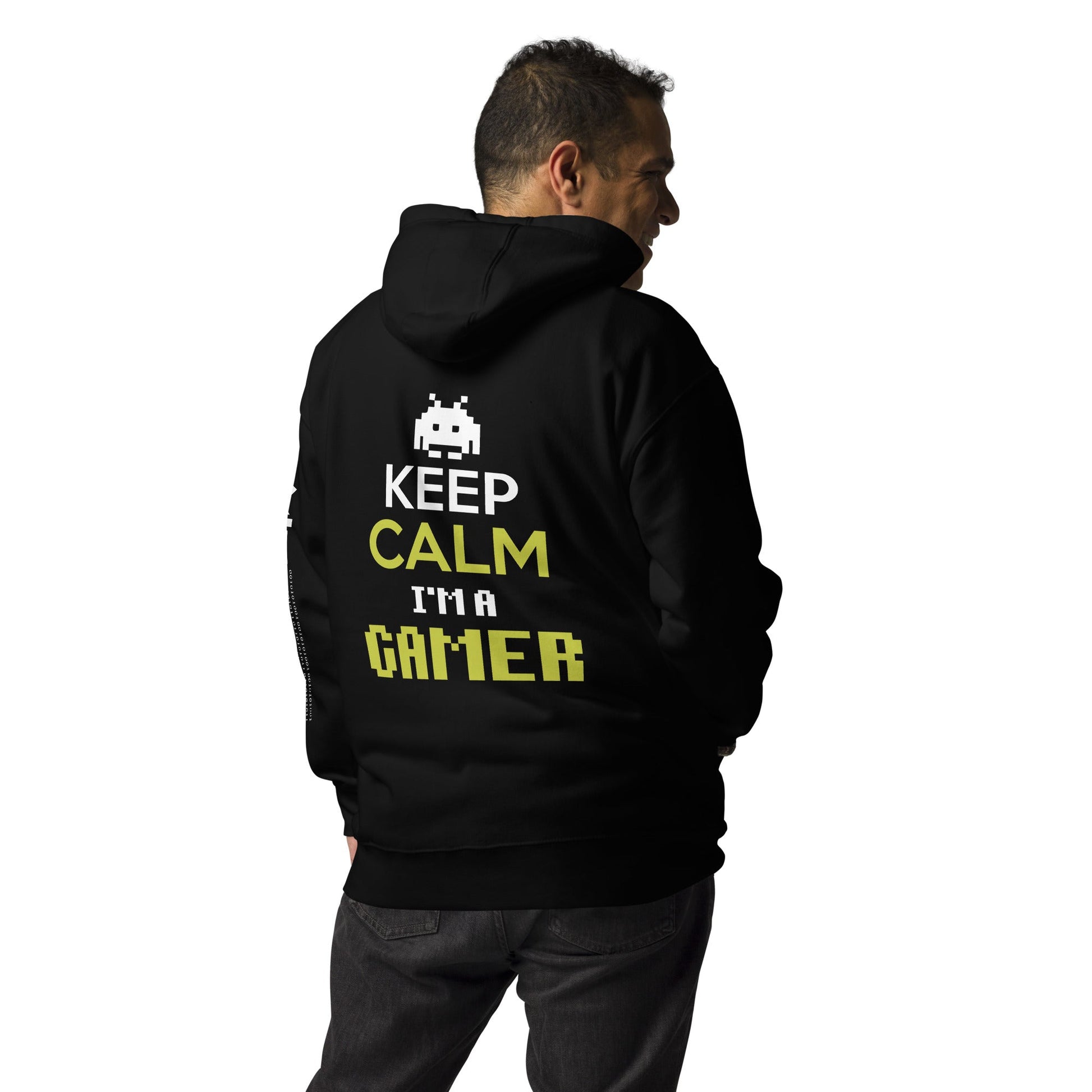Keep Calm and I am a Gamer - Unisex Hoodie ( Back Print ) by DarkByteGear